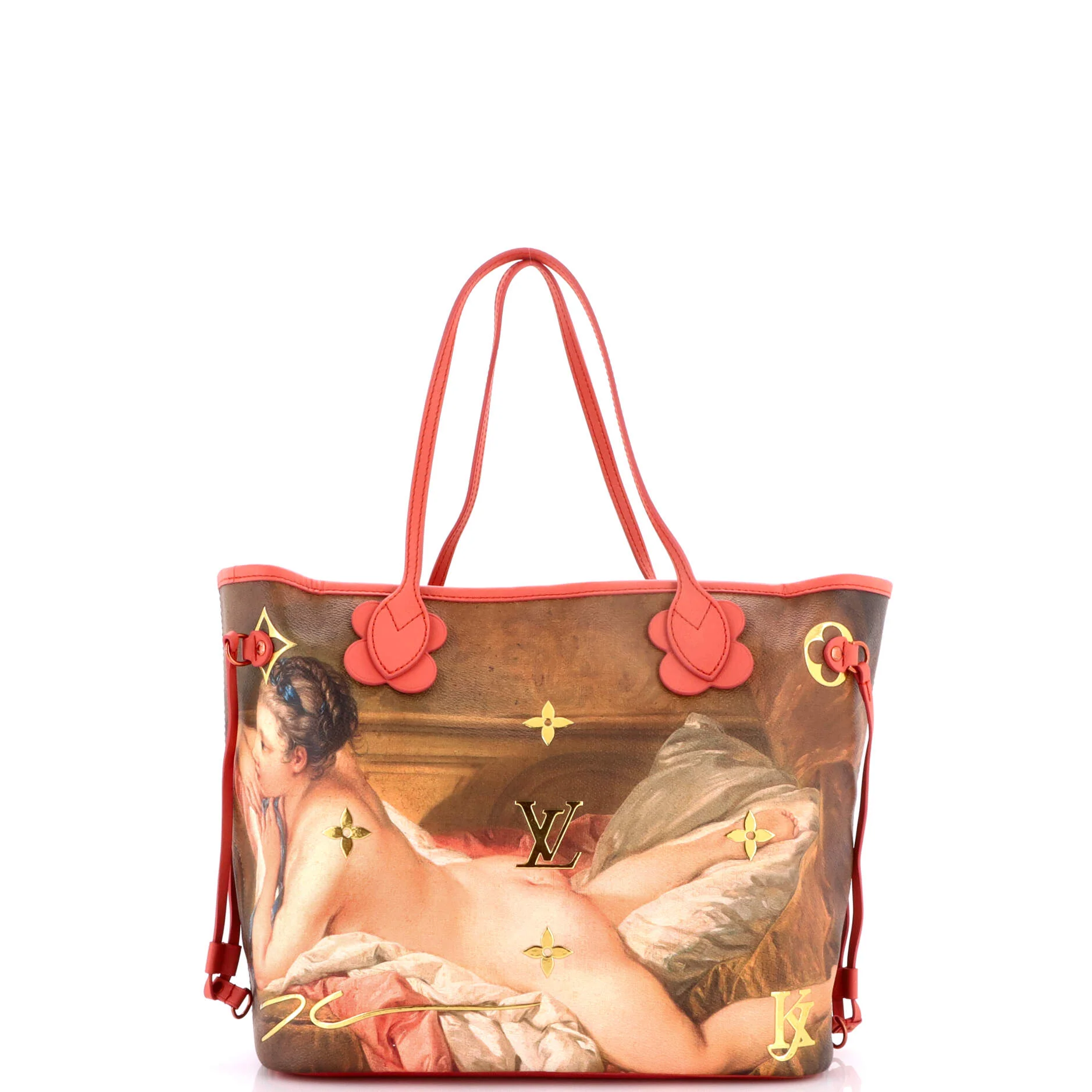 Neverfull NM Tote Limited Edition Jeff Koons Boucher Print Canvas MM - Image 4
