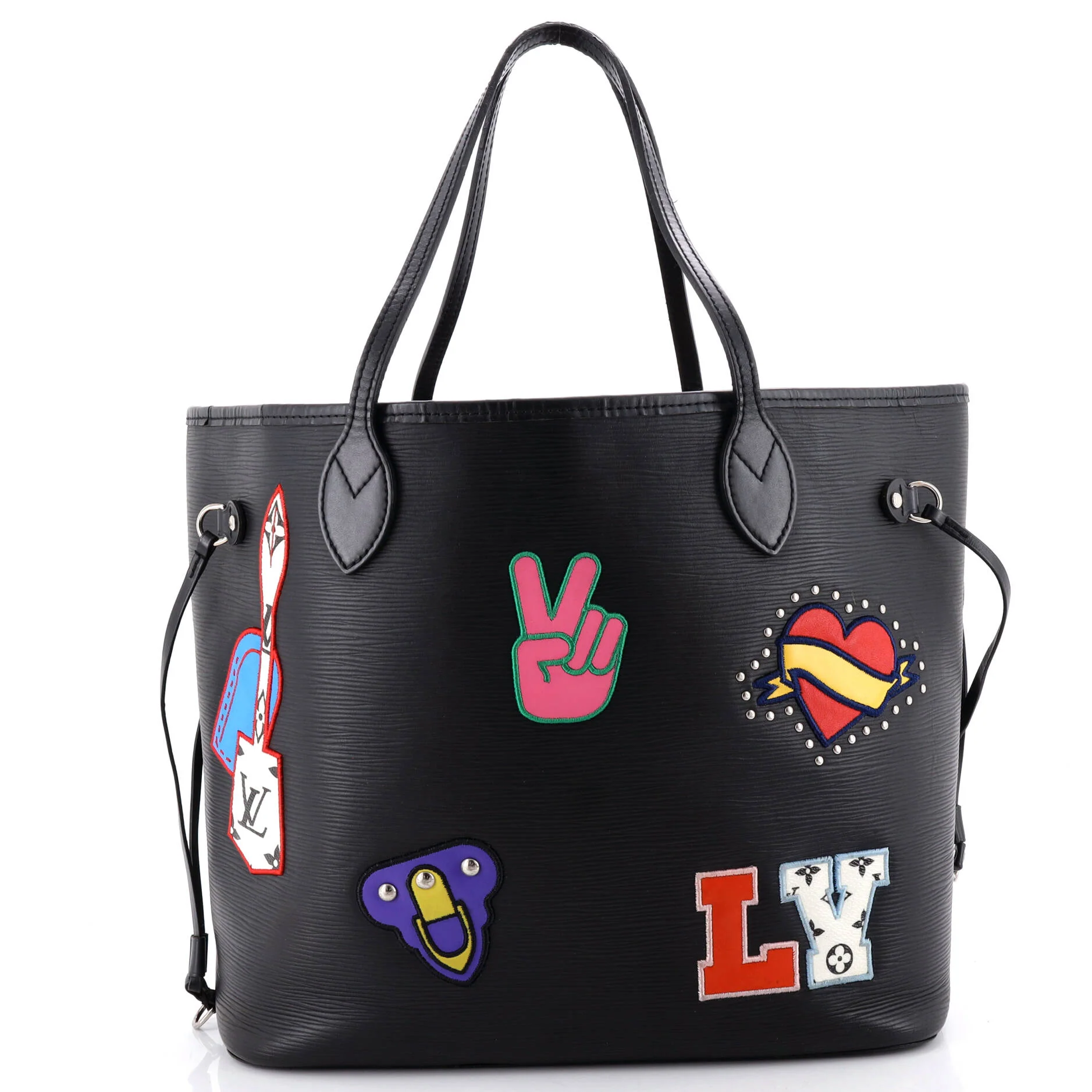 Neverfull NM Tote Limited Edition Patches Epi Leather MM