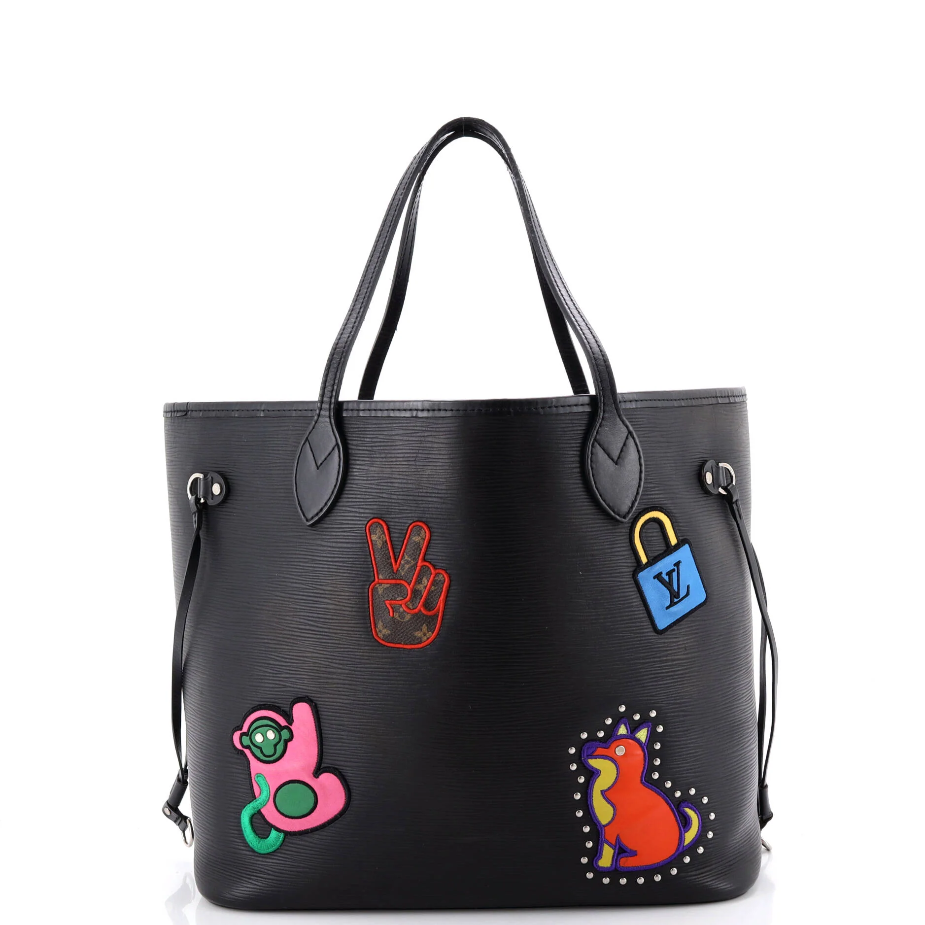 Neverfull NM Tote Limited Edition Patches Epi Leather MM - Image 4