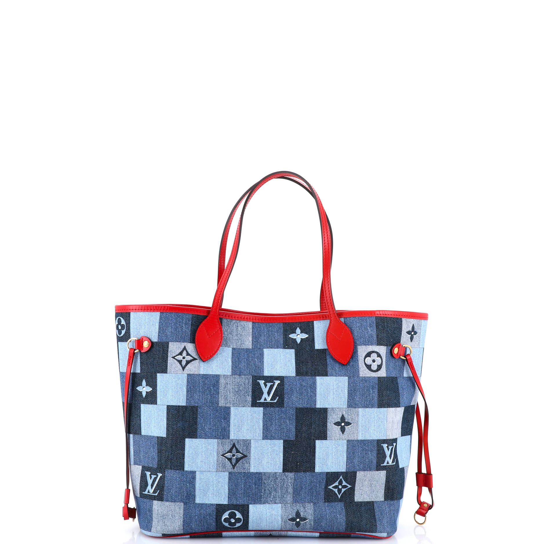 Neverfull Tote Damier and Monogram Patchwork Denim MM - Image 4