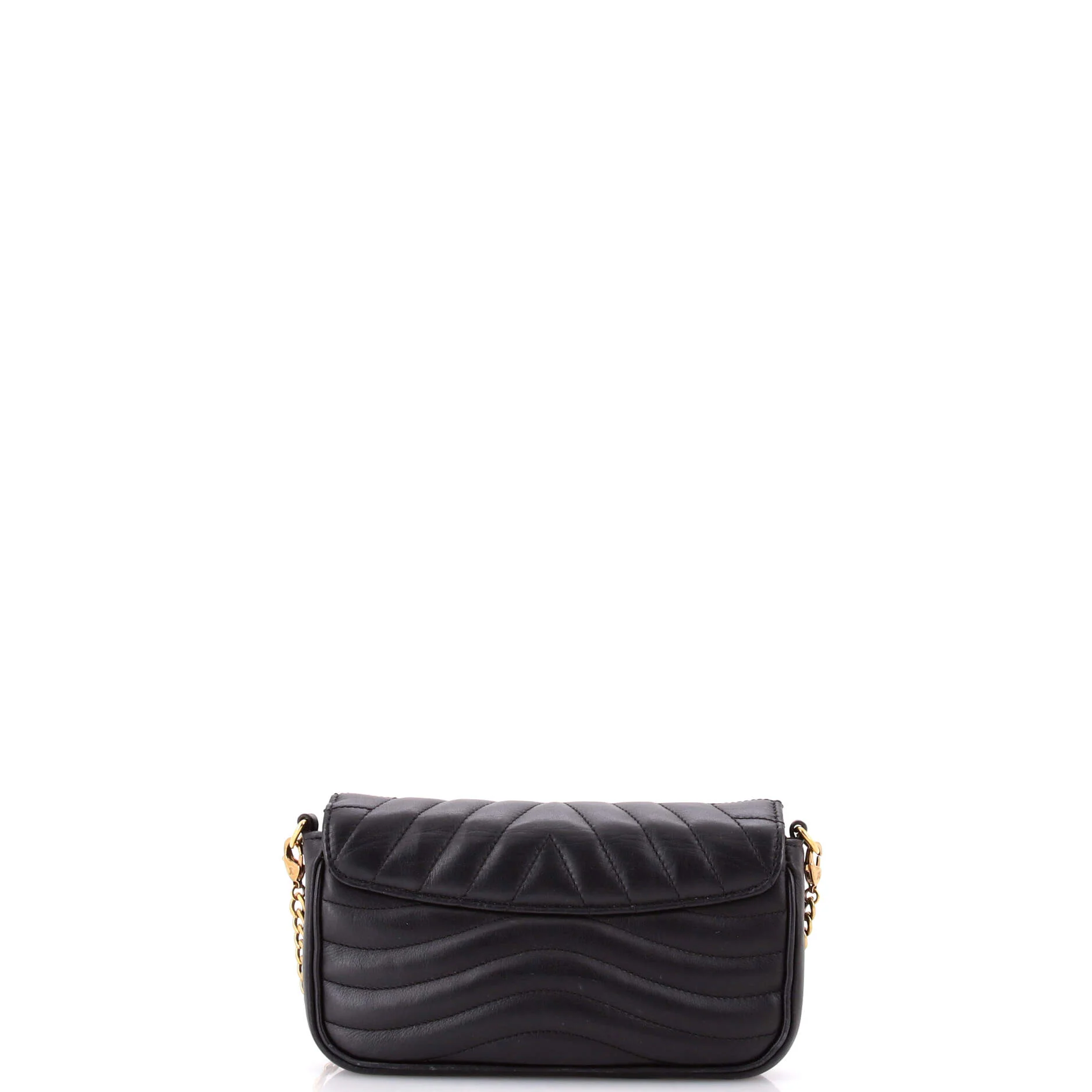 New Wave Chain Pochette Quilted Leather - Image 3