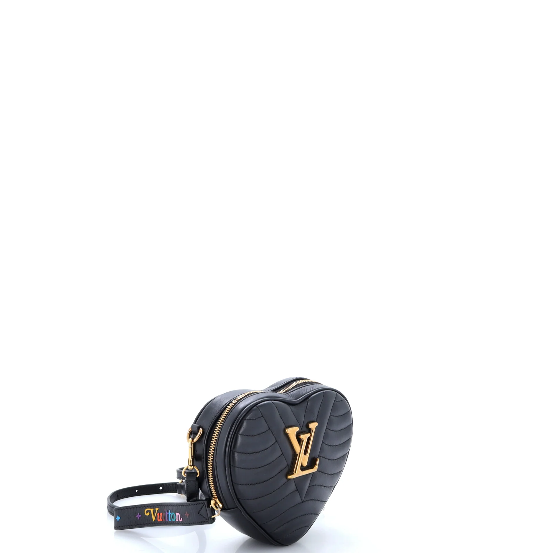 New Wave Heart Crossbody Bag Quilted Leather - Image 2