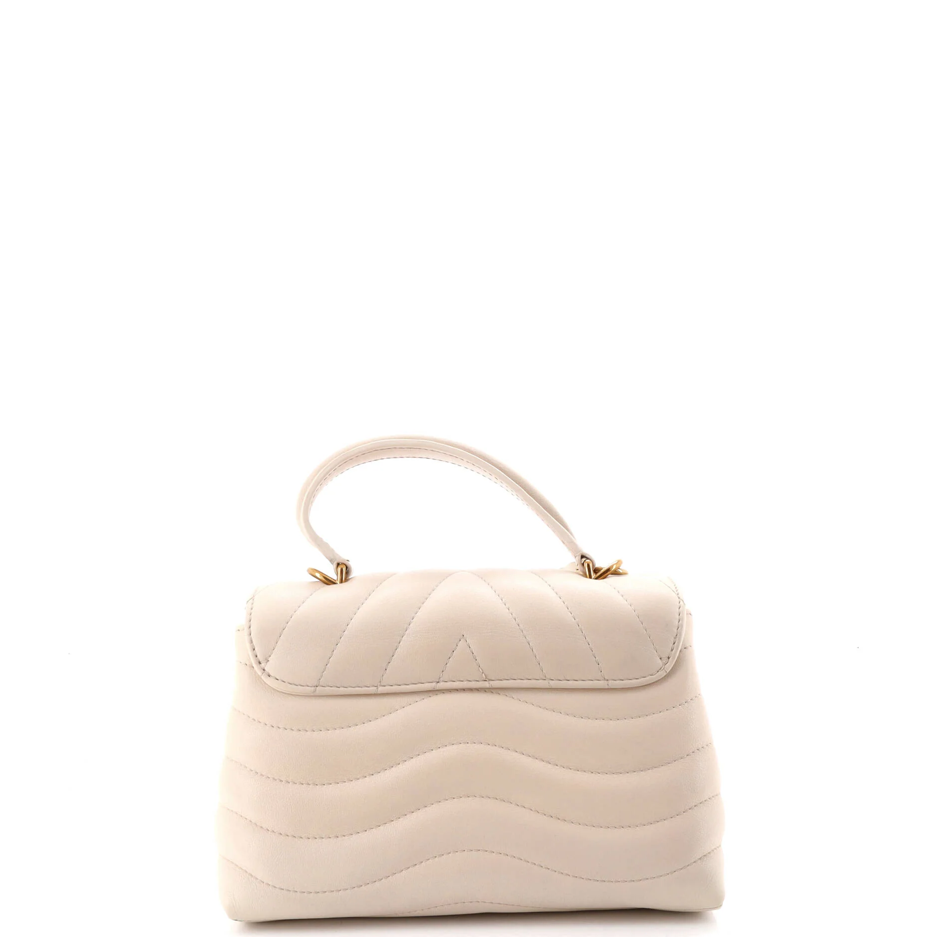 New Wave Hold Me Top Handle Bag Quilted Leather - Image 3
