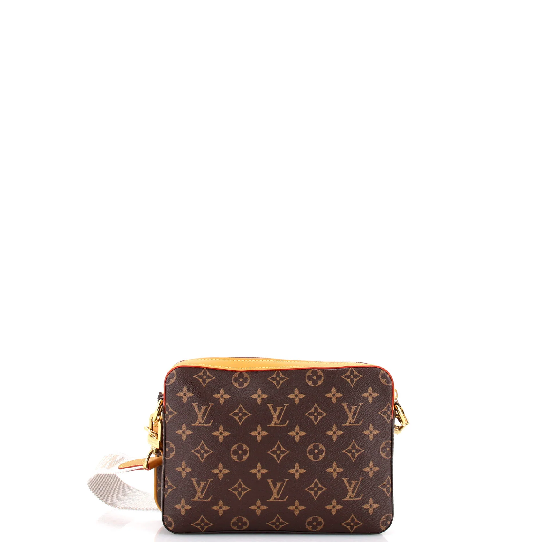 Nigo Trio Messenger Bag Limited Edition Stripes Monogram Canvas - Image 4