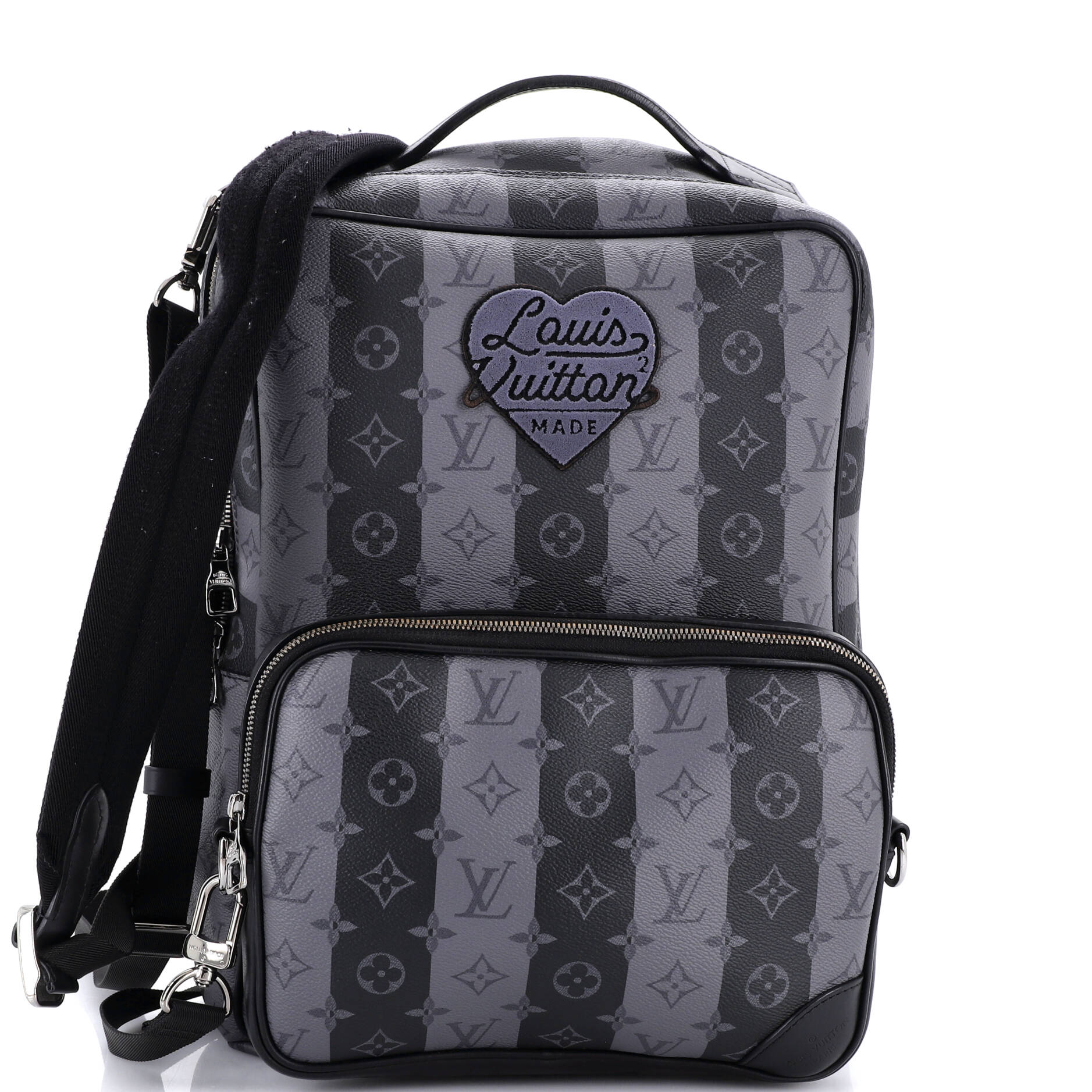 Nigo Utilitary Backpack Limited Edition Stripes Monogram Eclipse Canvas