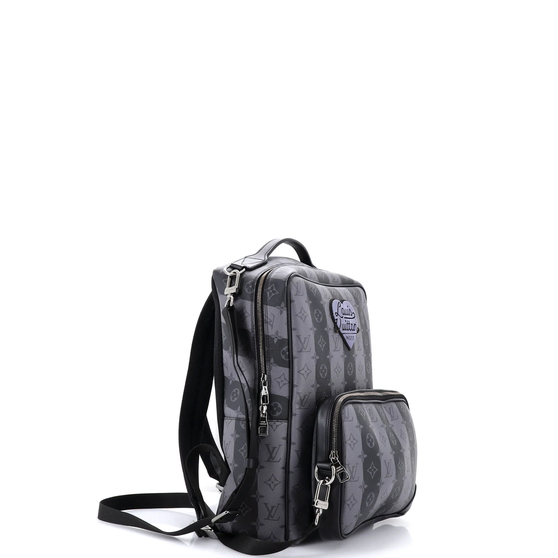 Nigo Utilitary Backpack Limited Edition Stripes Monogram Eclipse Canvas - Image 2