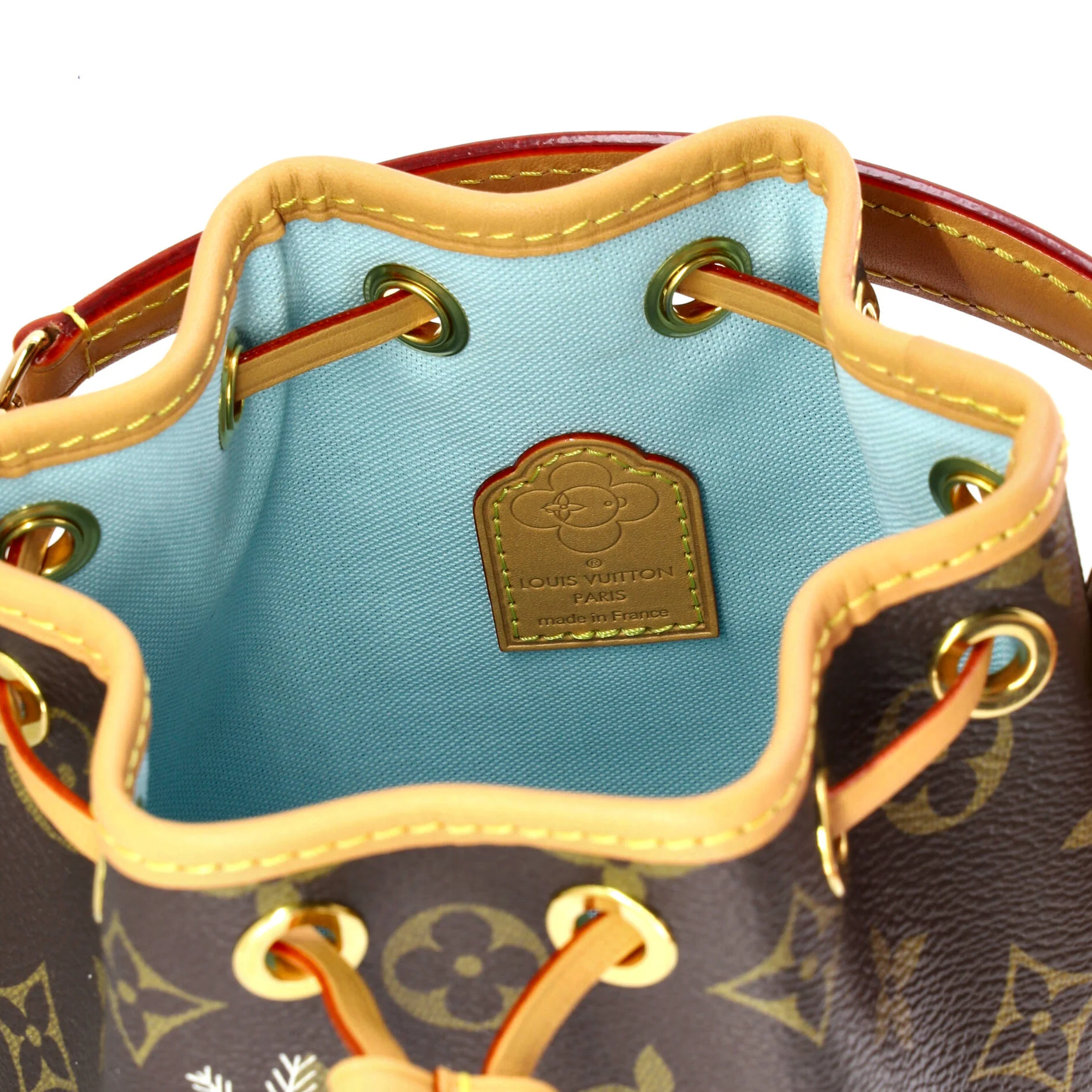 Noe NM Handbag Limited Edition Vivienne Xmas Monogram Canvas Nano - Image 6