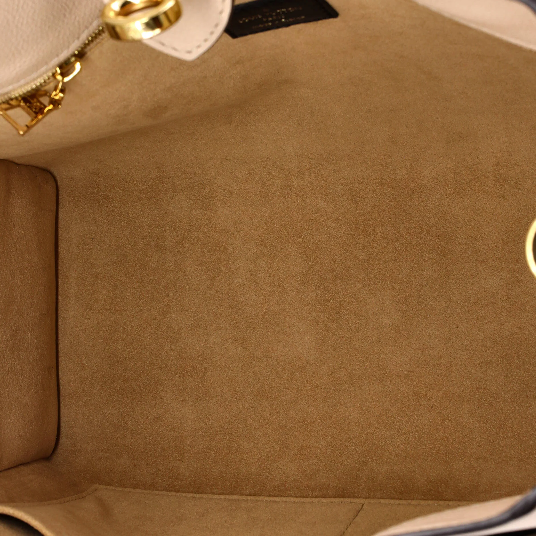 On My Side Tote Leather with Monogram Canvas MM - Image 5