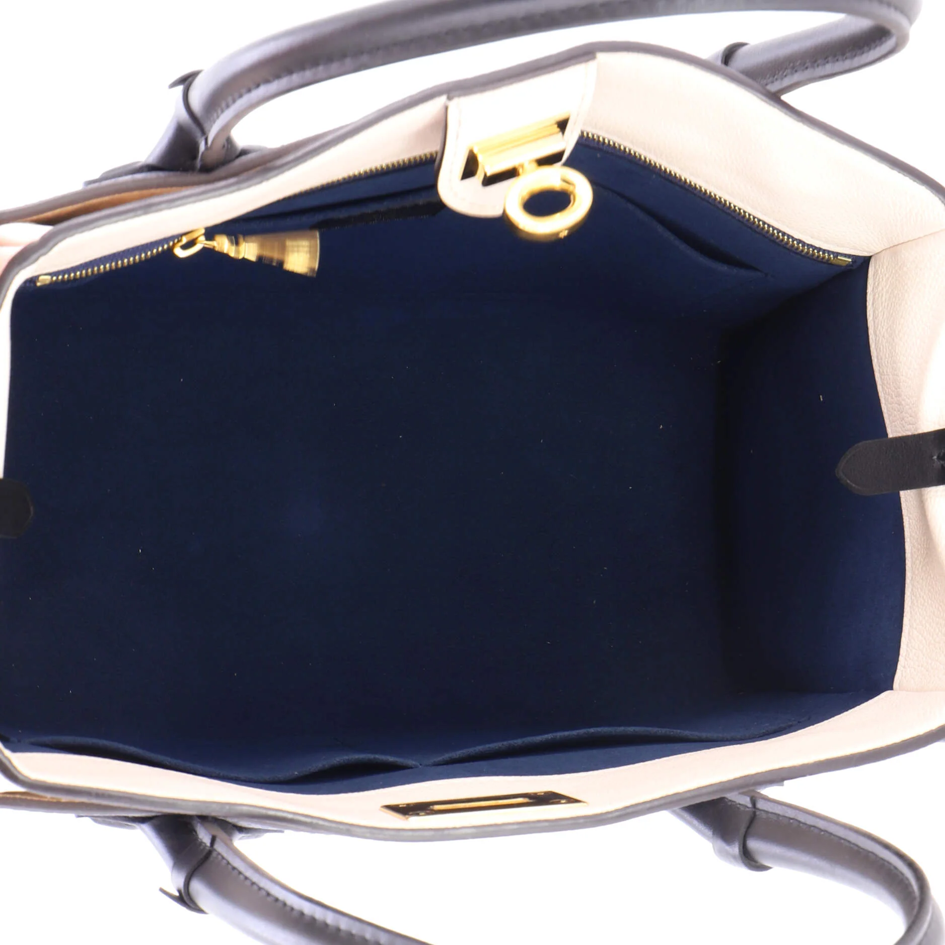 On My Side Tote Leather with Monogram Canvas MM - Image 5