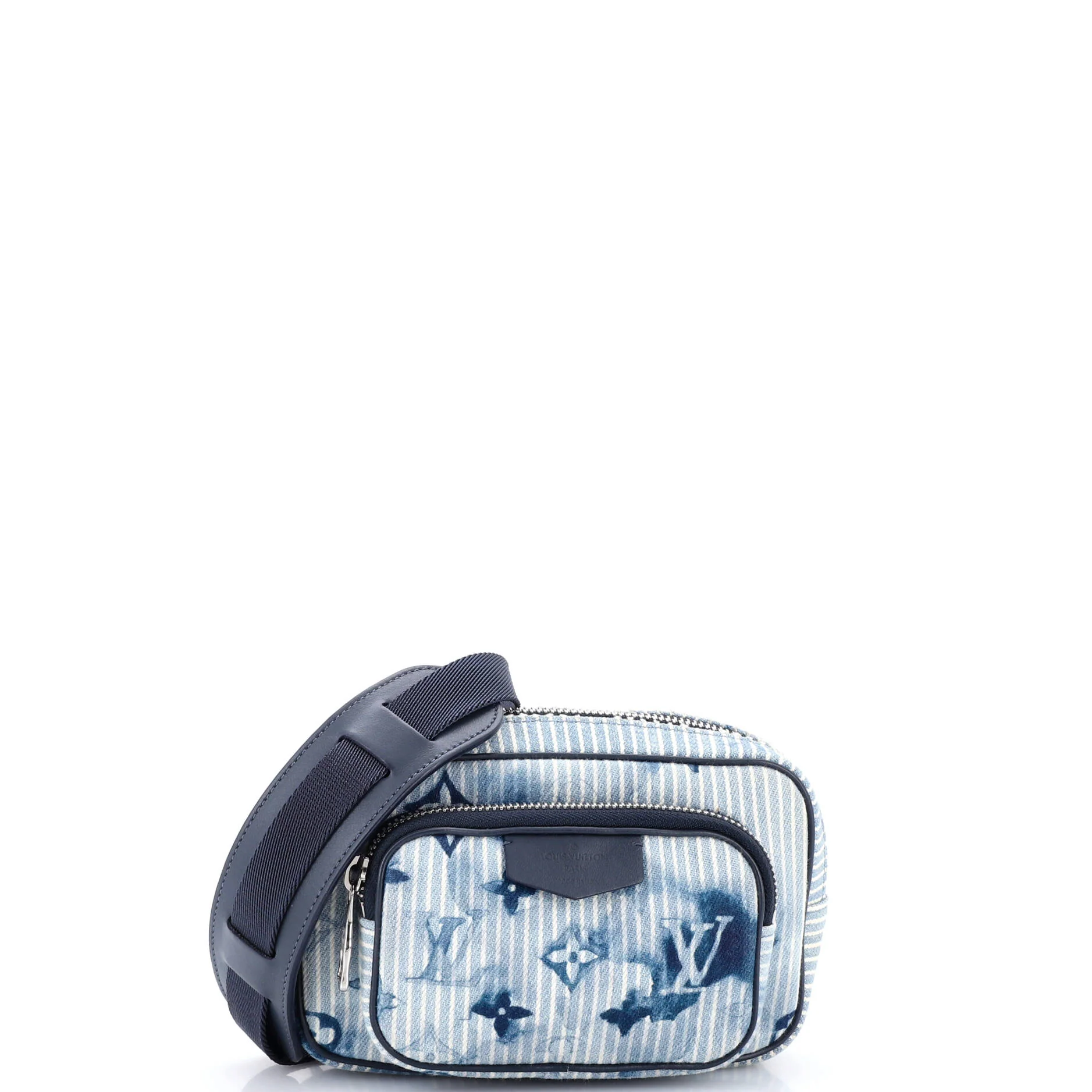 Outdoor Pouch Limited Edition Monogram Watercolor Stripes Denim