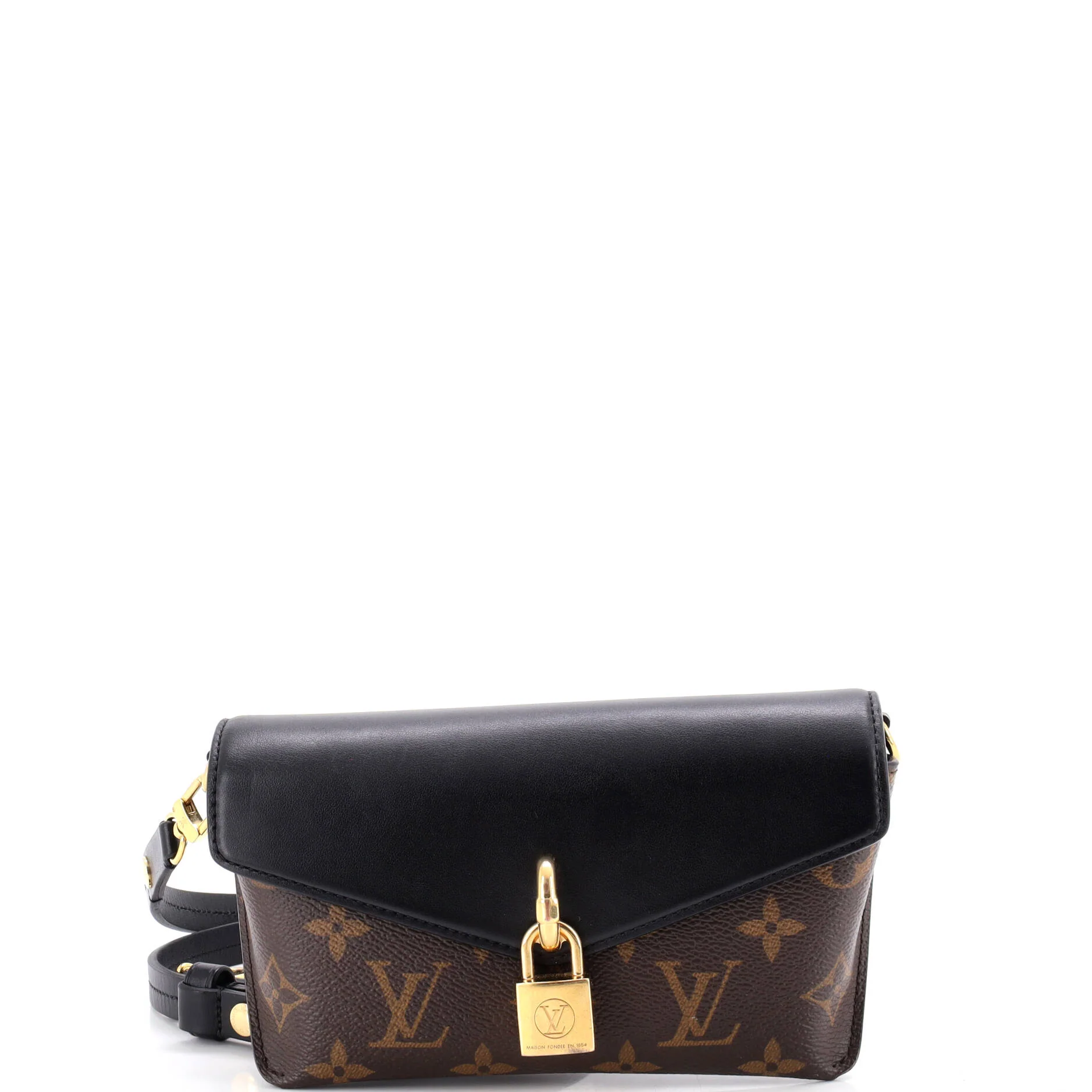 Padlock on Strap Handbag Monogram Canvas and Leather