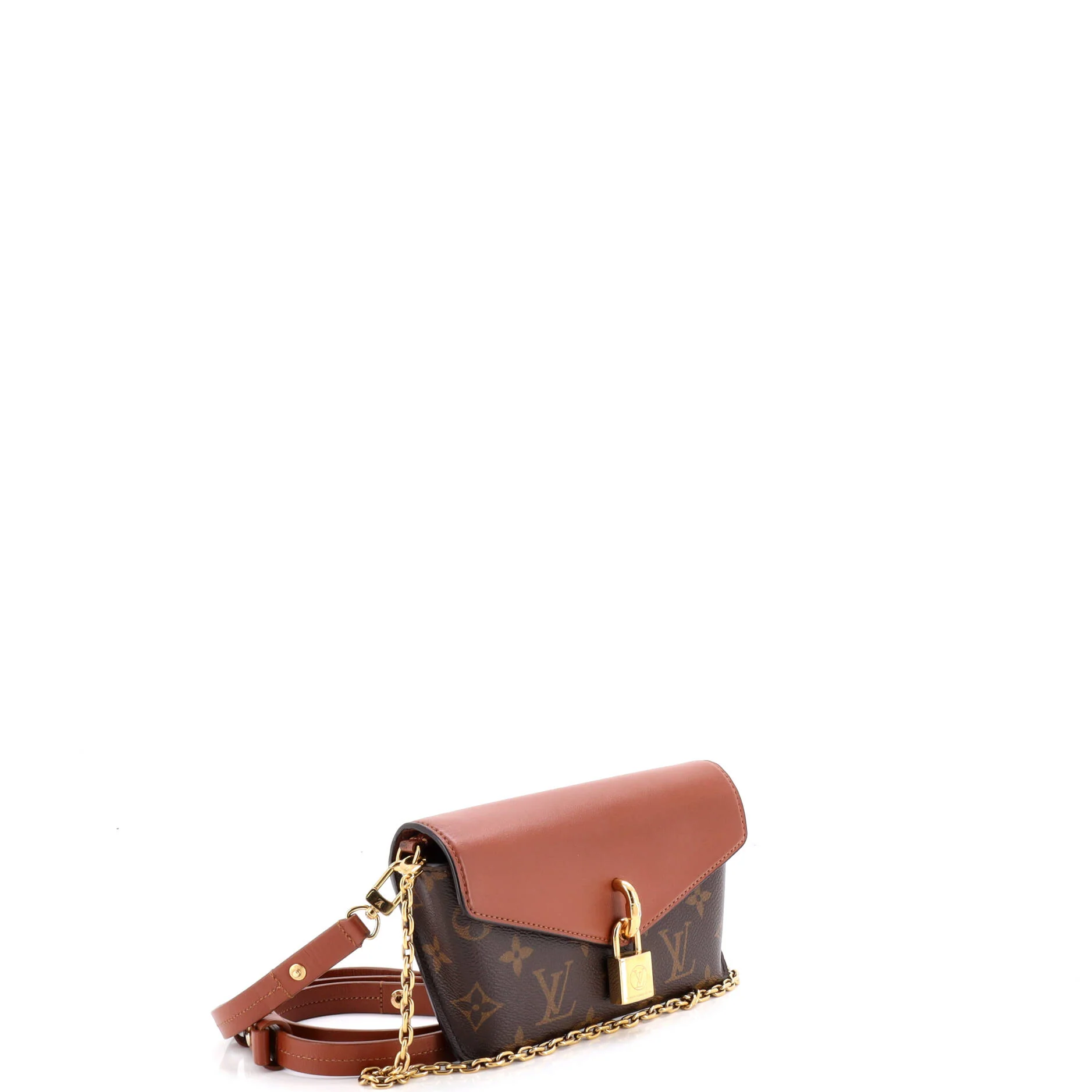 Padlock on Strap Handbag Monogram Canvas and Leather - Image 2