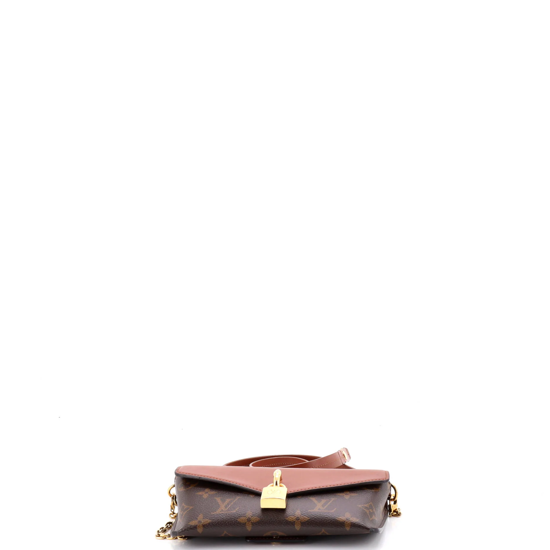 Padlock on Strap Handbag Monogram Canvas and Leather - Image 4