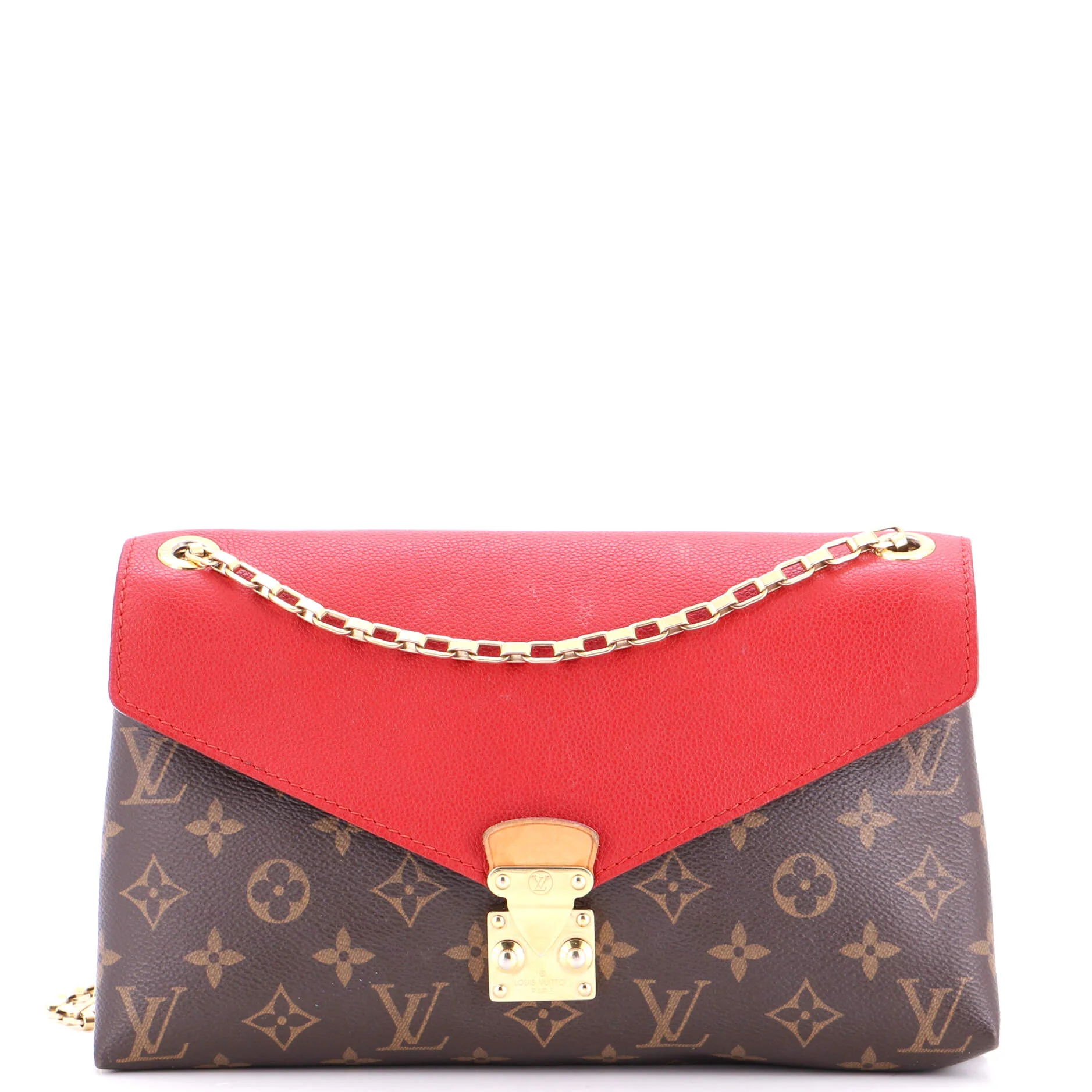 Pallas Chain Shoulder Bag Monogram Canvas and Calfskin