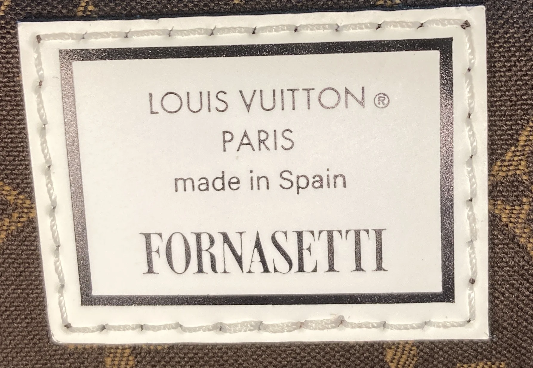 Petit Sac Plat Bag Limited Edition Fornasetti Architettura Print Leather and Monogram Canvas - Image 7