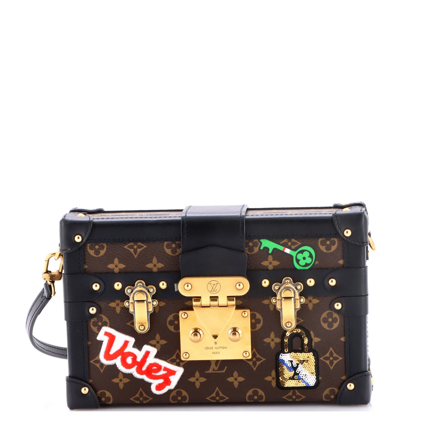 Petite Malle Handbag Limited Edition Patches Monogram Canvas