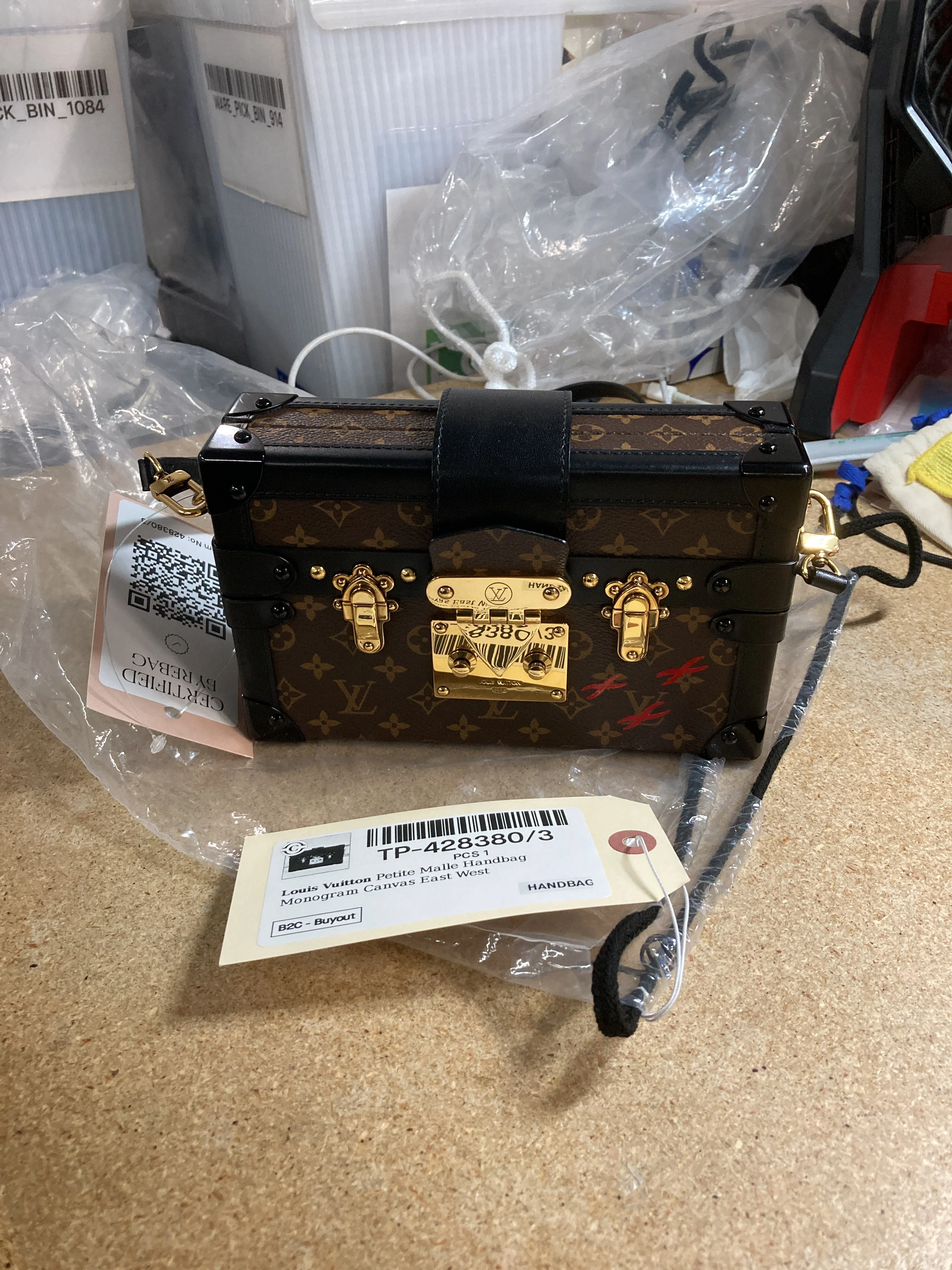 Petite Malle Handbag Monogram Canvas - Image 9