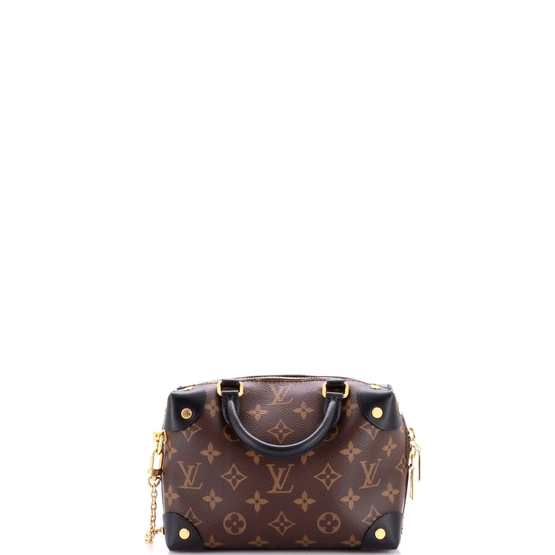 Petite Malle Souple Handbag Monogram Canvas with Leather - Image 3