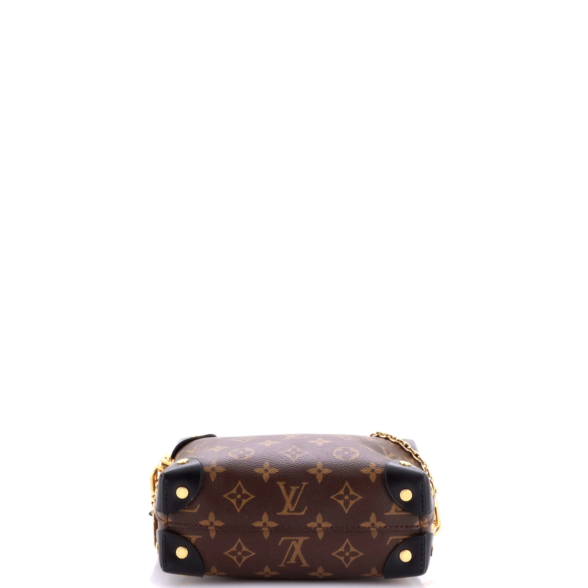 Petite Malle Souple Handbag Monogram Canvas with Leather - Image 4