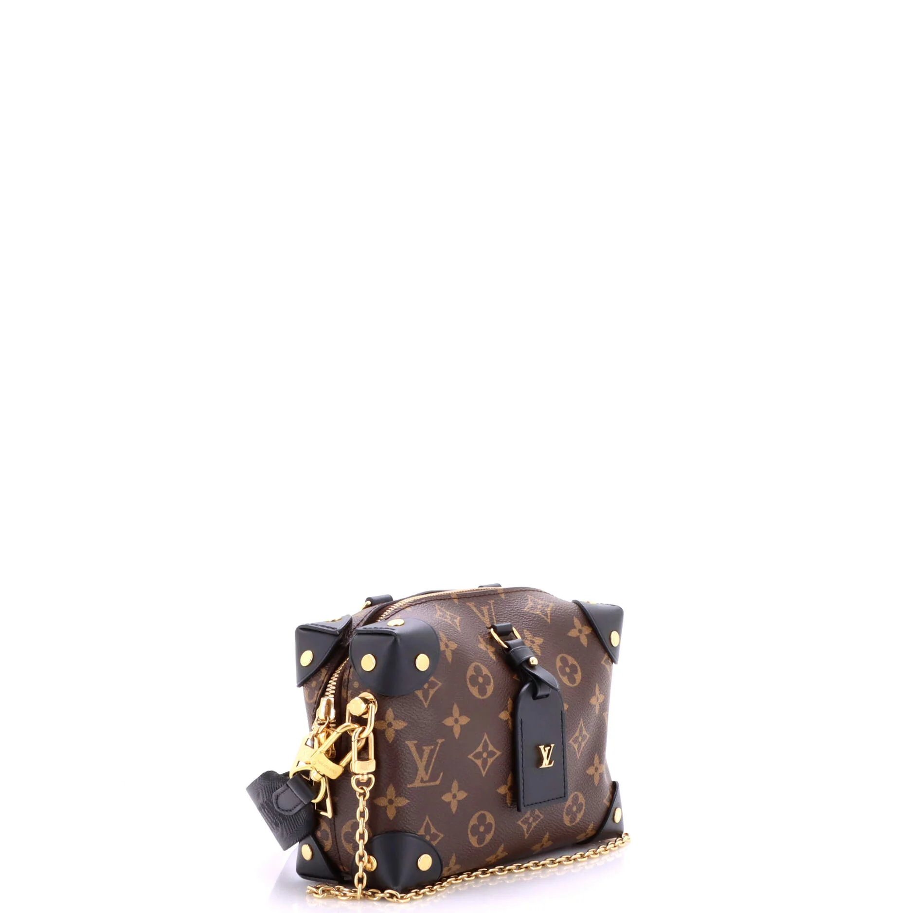 Petite Malle Souple Handbag Monogram Canvas with Leather - Image 2
