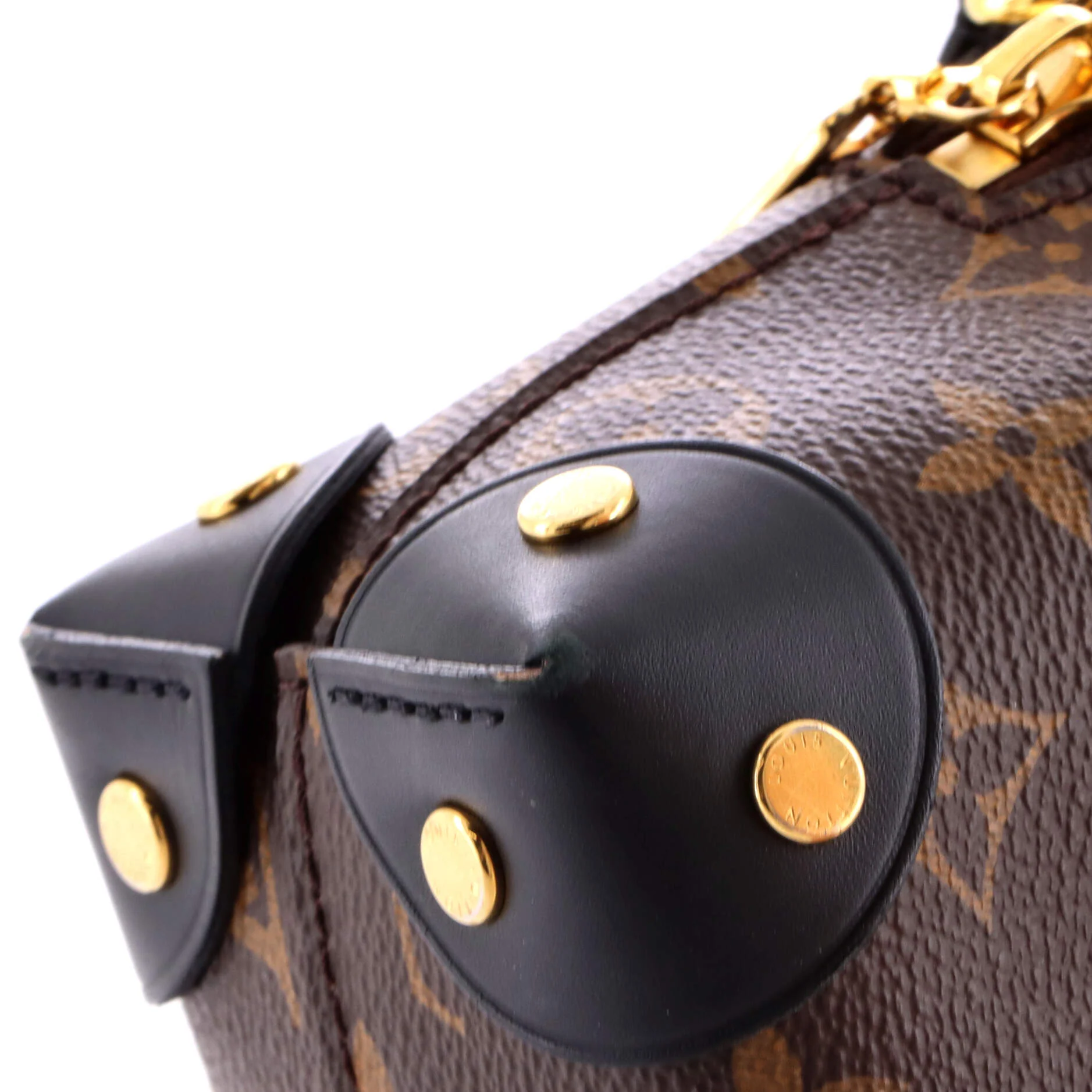 Petite Malle Souple Handbag Monogram Canvas with Leather - Image 6