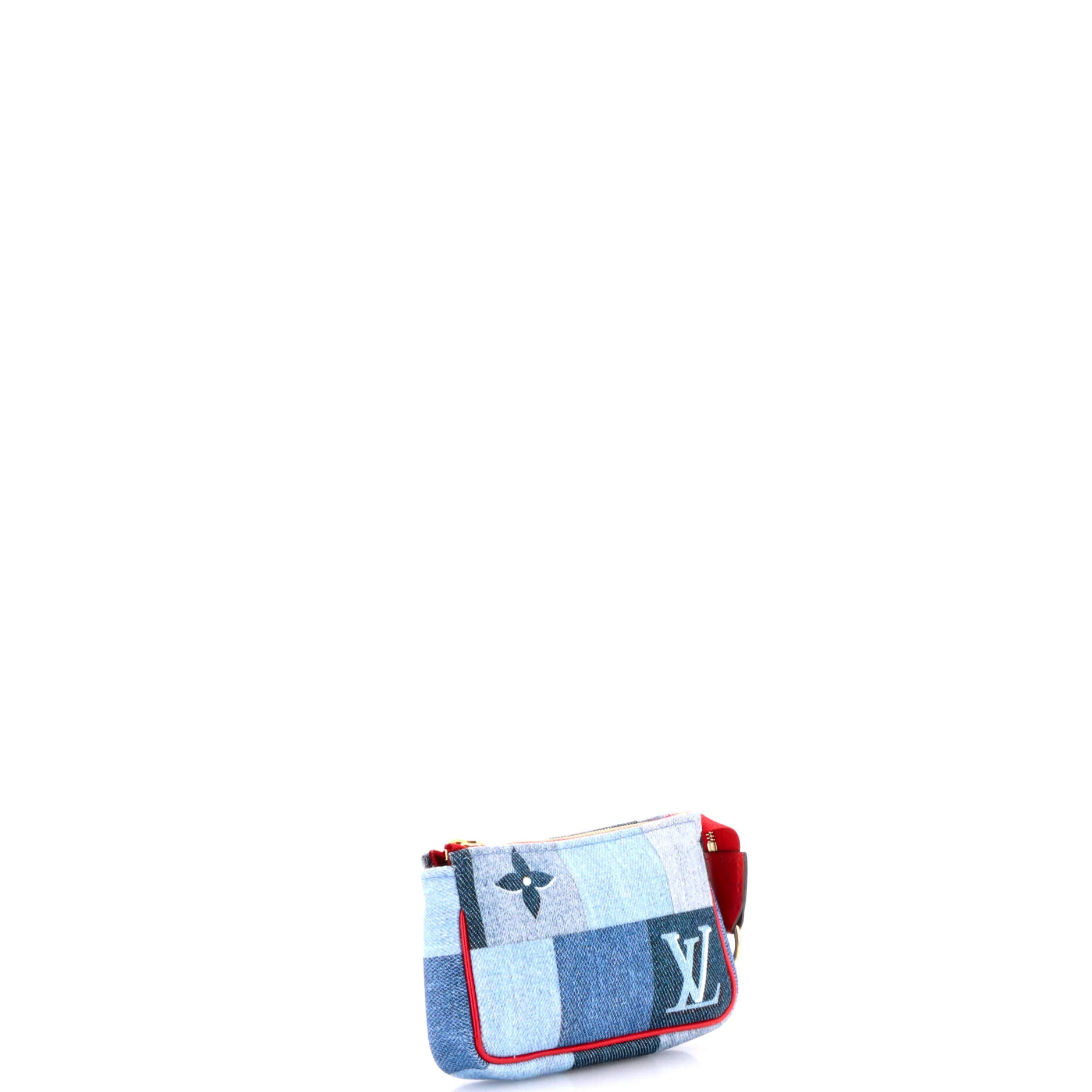 Pochette Accessoires Damier and Monogram Patchwork Denim Micro - Image 2