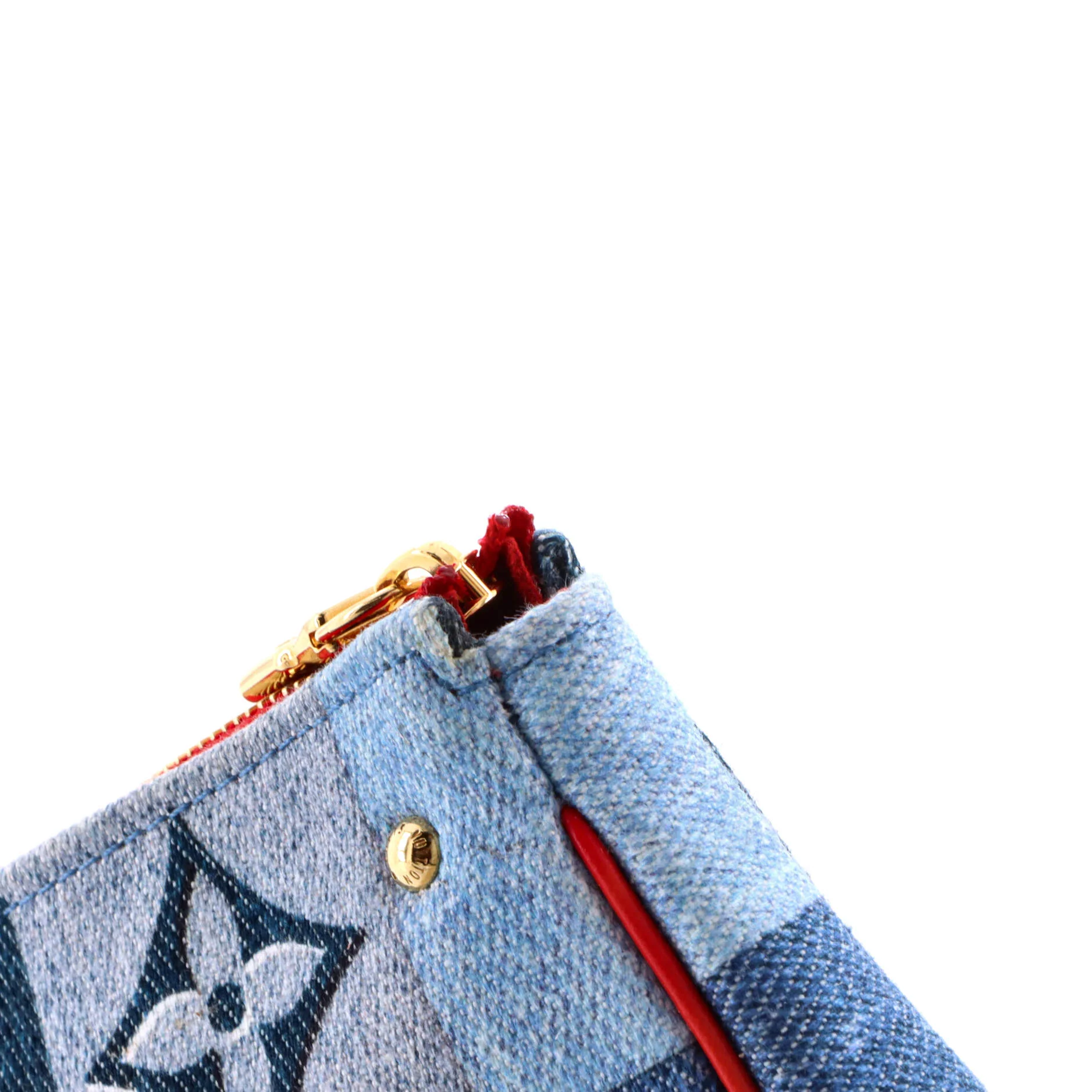Pochette Accessoires Damier and Monogram Patchwork Denim Micro - Image 6