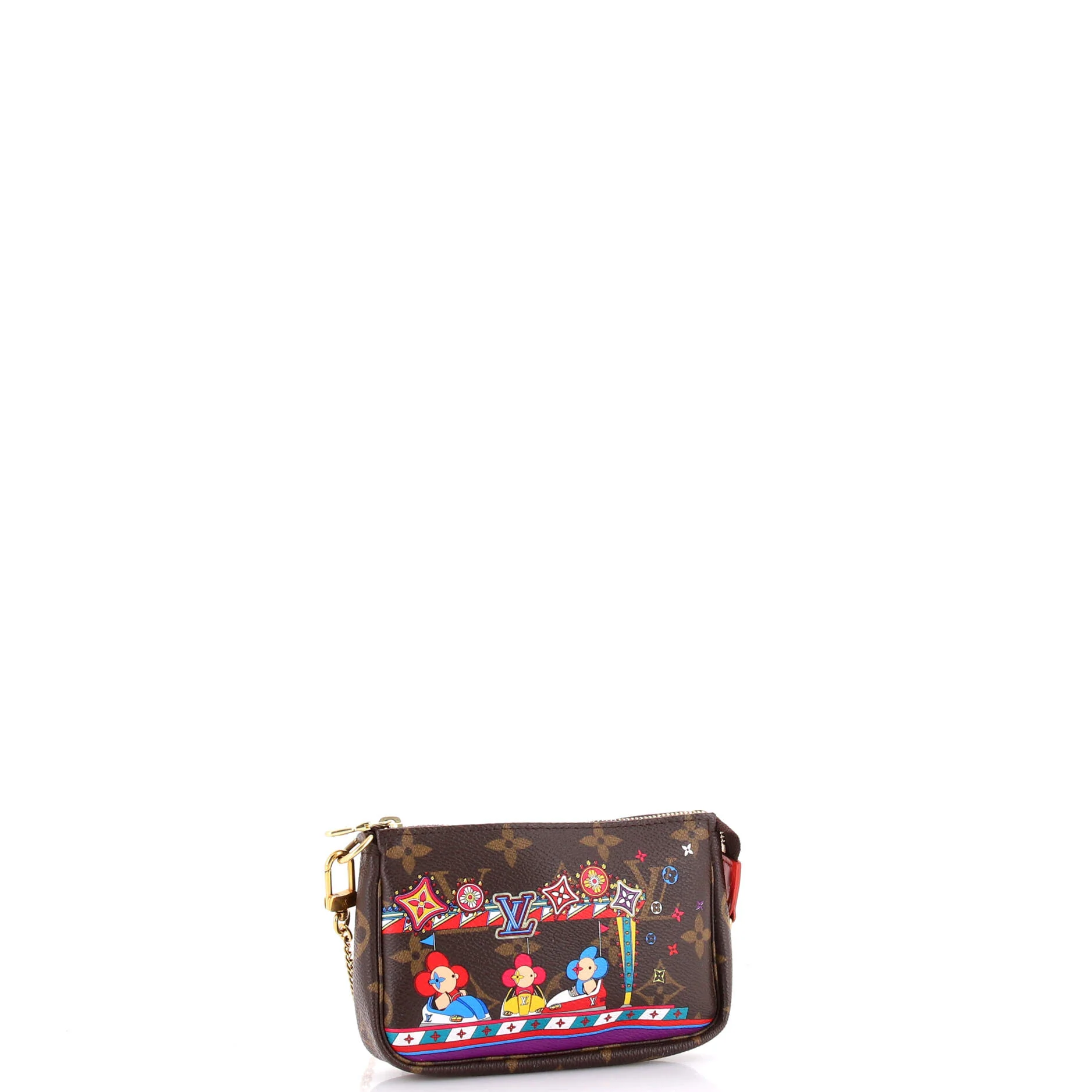 Pochette Accessoires Limited Edition Vivienne Xmas Monogram Canvas Mini - Image 2
