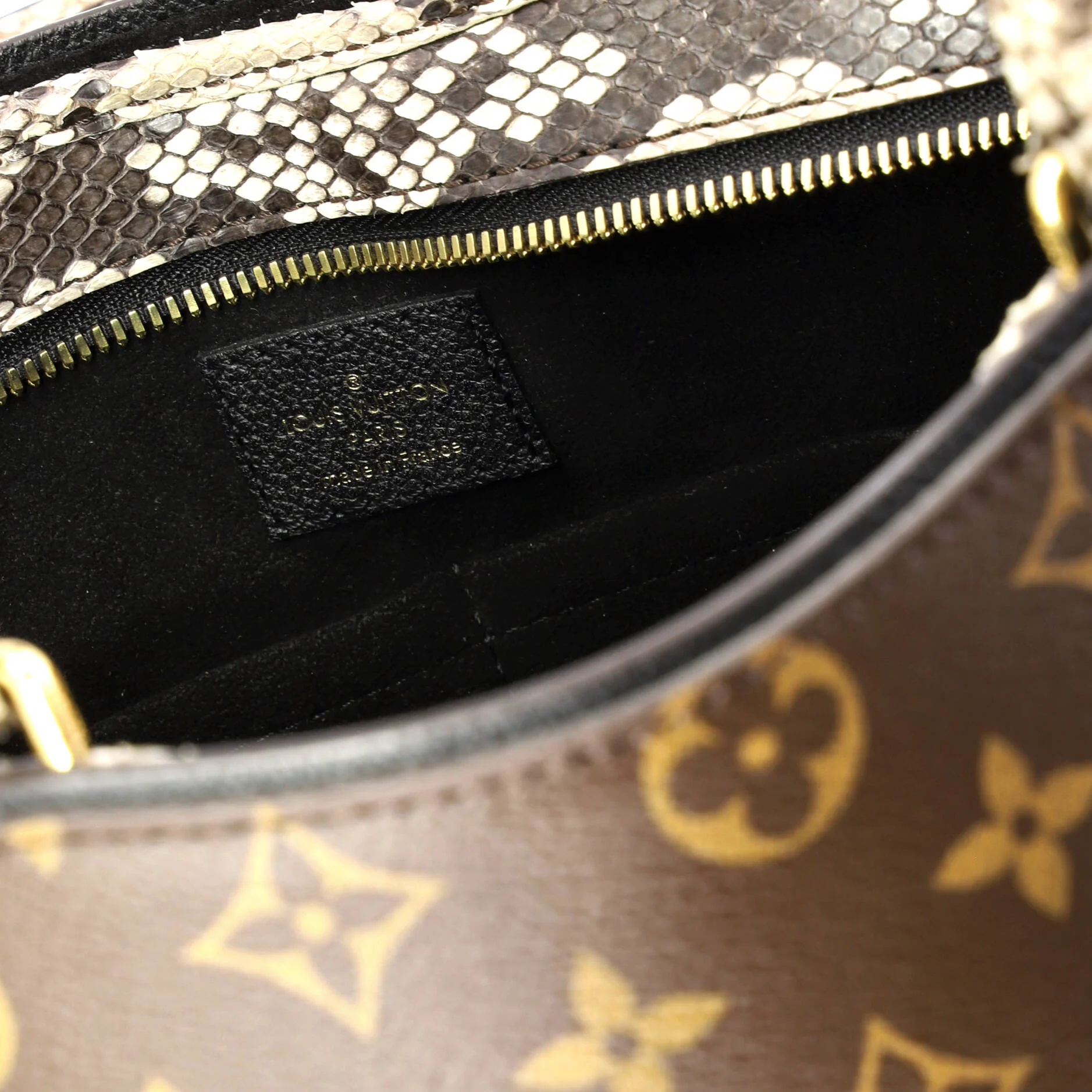 Popincourt NM Handbag Monogram Canvas with Python MM - Image 6