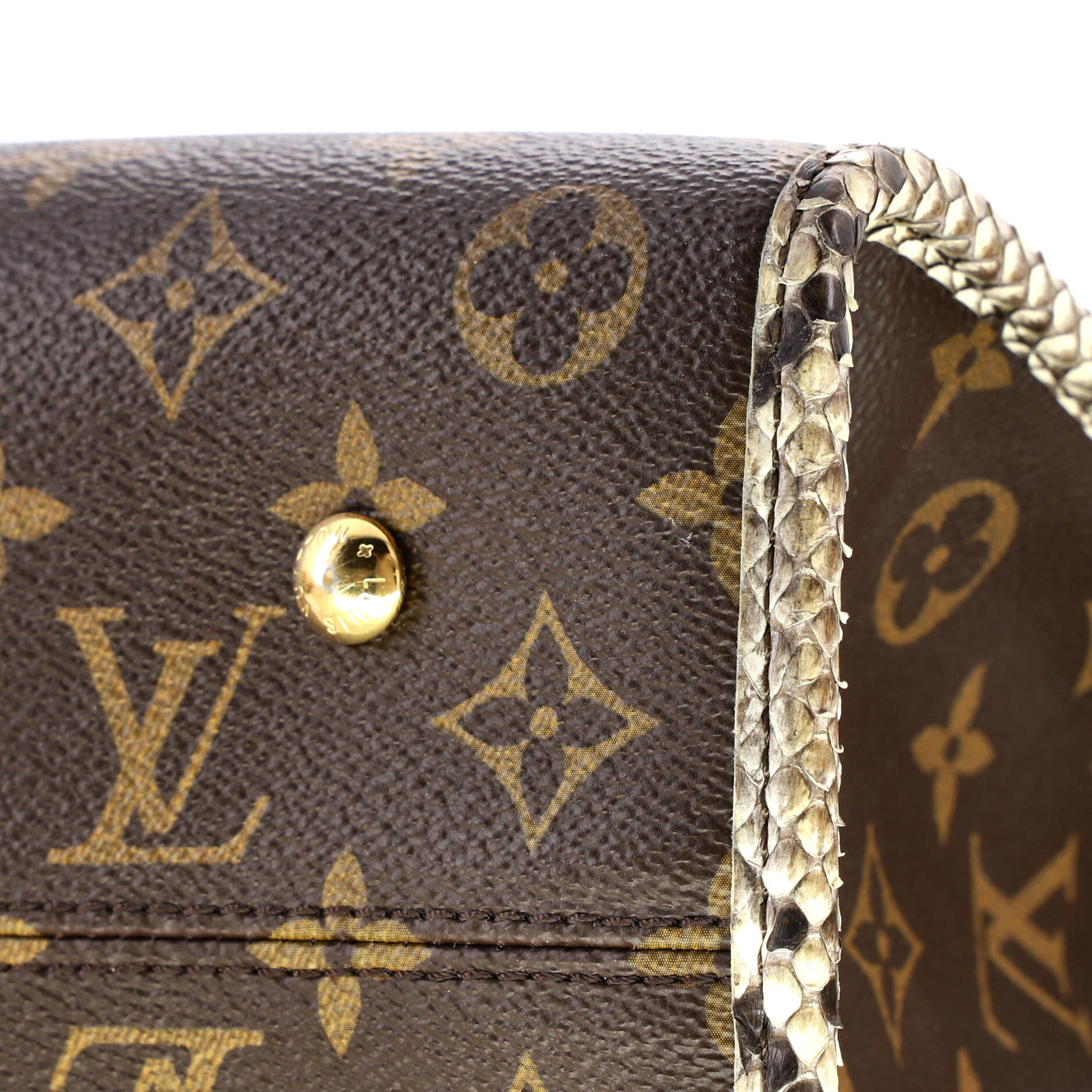 Popincourt NM Handbag Monogram Canvas with Python MM - Image 8