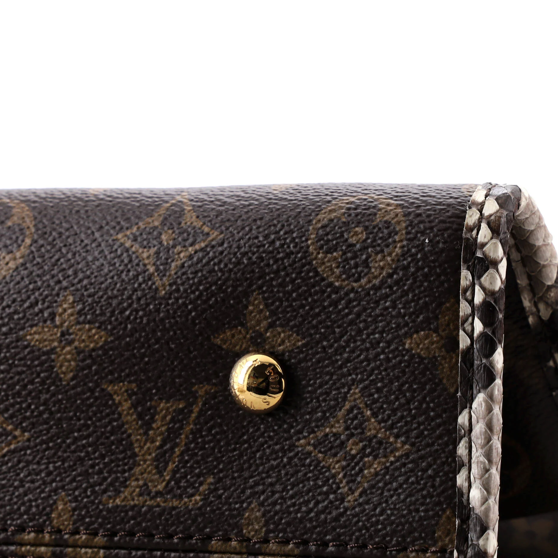 Popincourt NM Handbag Monogram Canvas with Python MM - Image 8