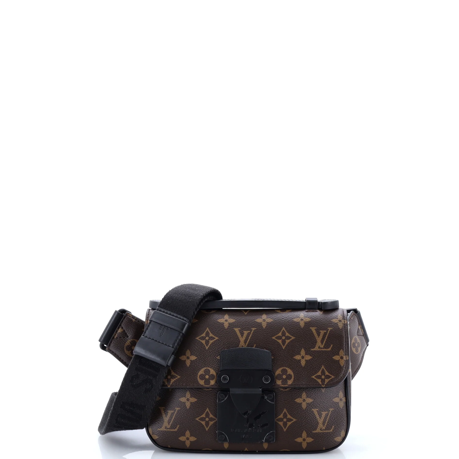 S Lock Sling Bag Macassar Monogram Canvas - Image 2
