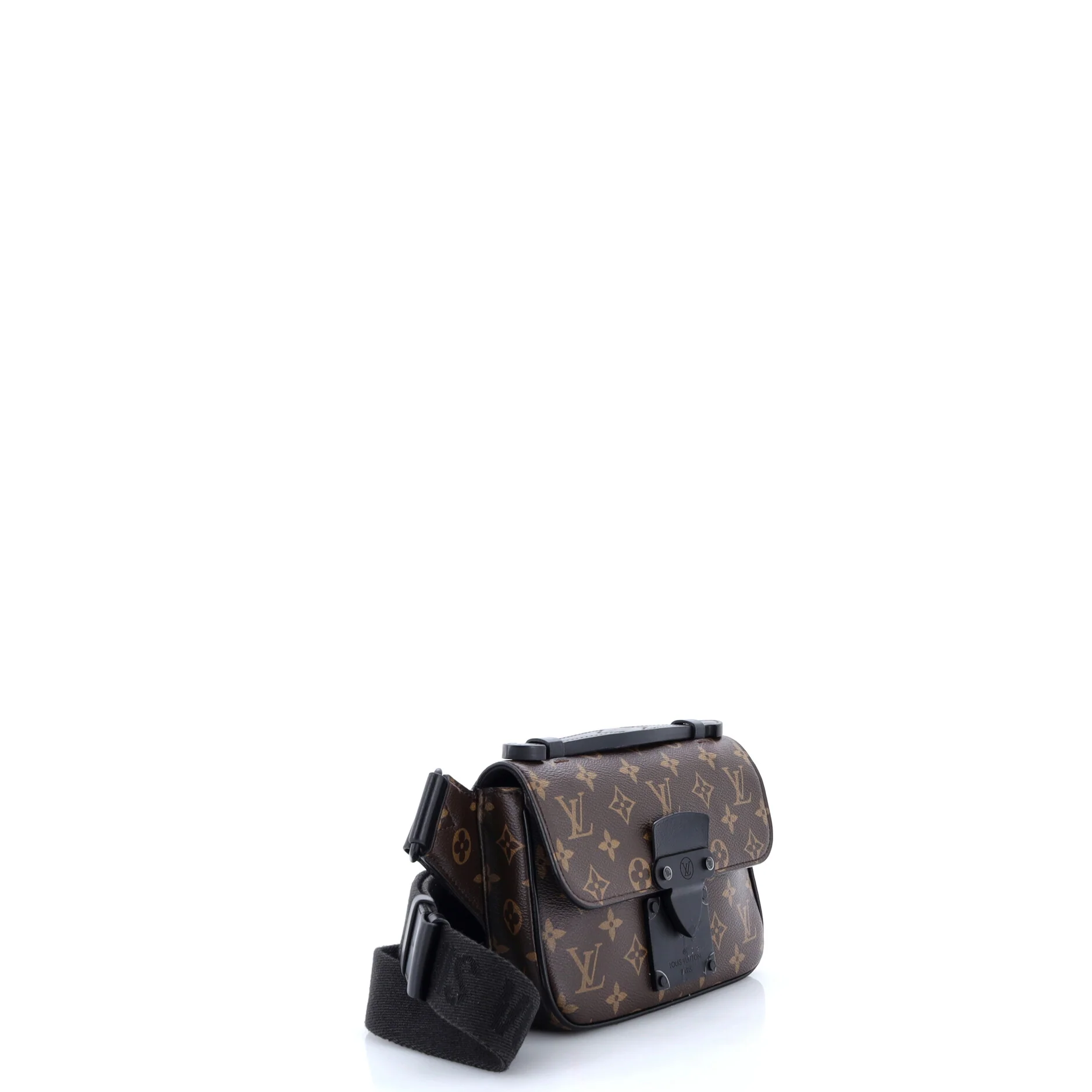 S Lock Sling Bag Macassar Monogram Canvas - Image 3