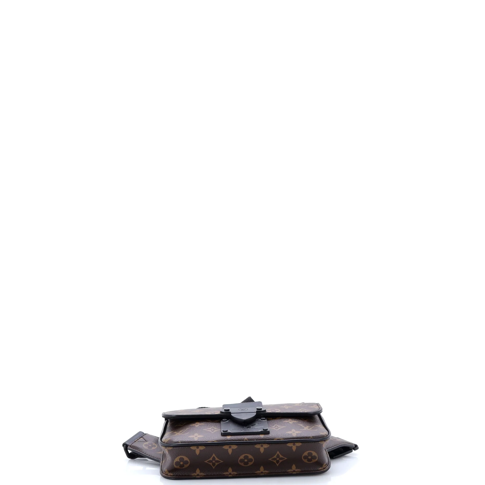 S Lock Sling Bag Macassar Monogram Canvas - Image 7