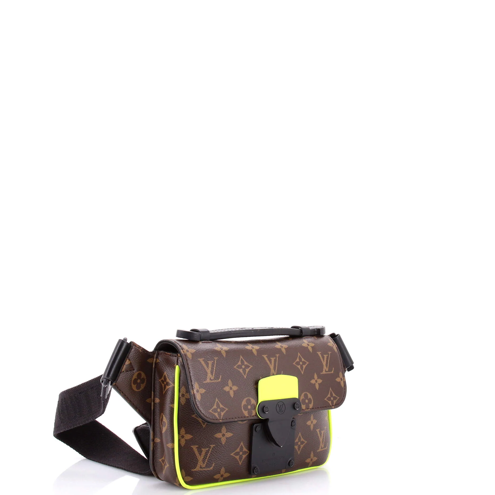 S Lock Sling Bag Macassar Monogram Canvas - Image 2