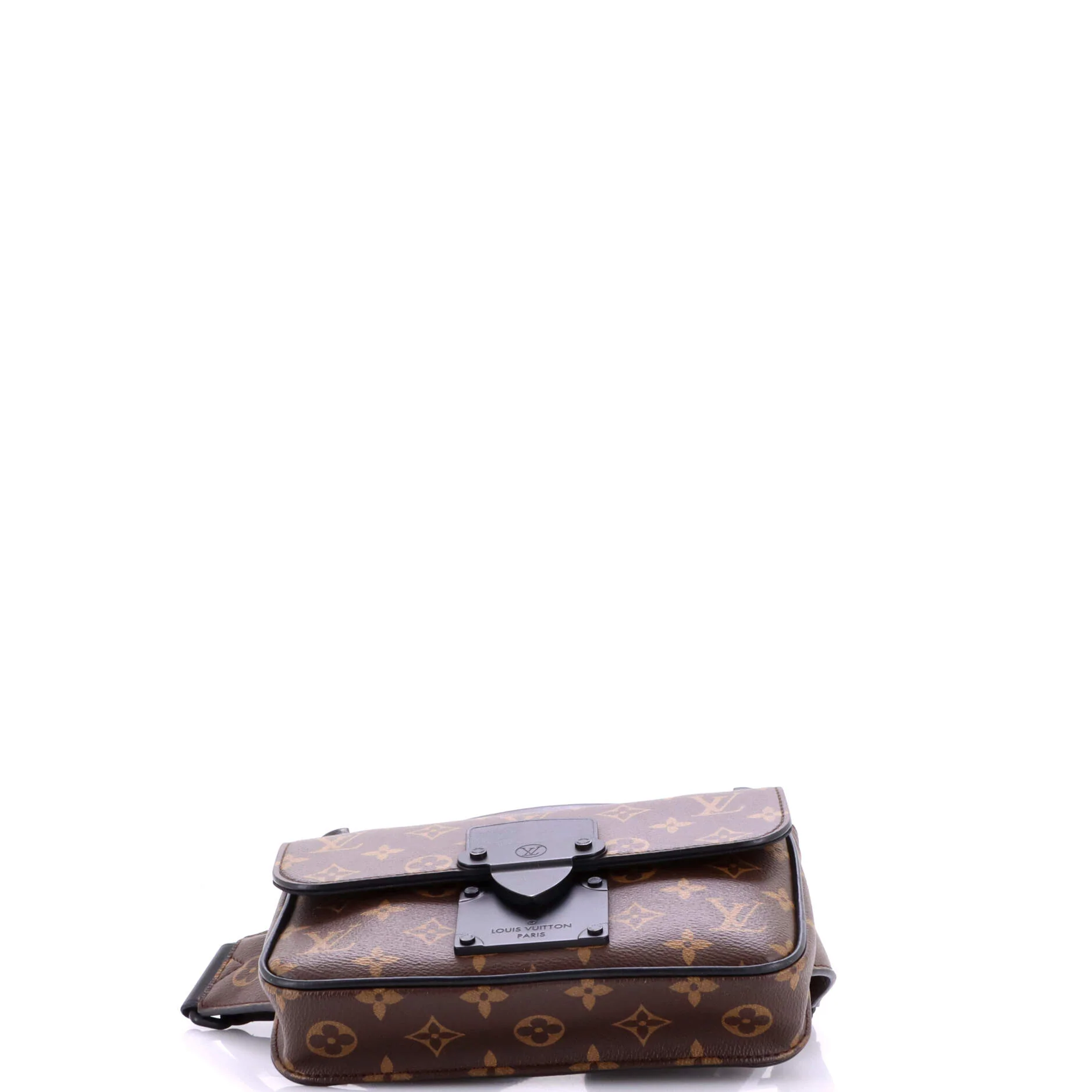 S Lock Sling Bag Macassar Monogram Canvas - Image 4