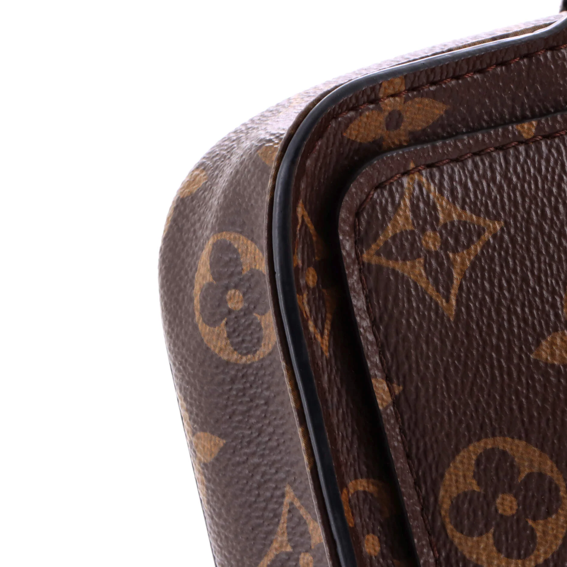 S Lock Sling Bag Macassar Monogram Canvas - Image 6