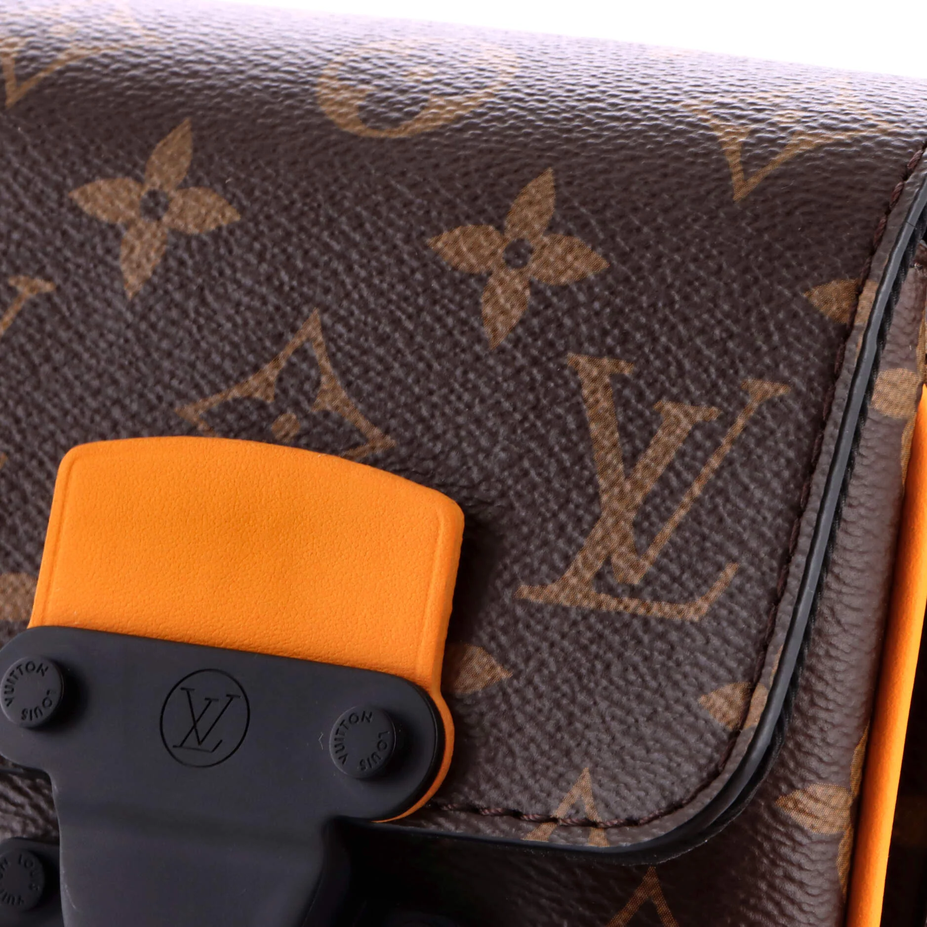 S Lock Vertical Wearable Wallet Macassar Monogram Canvas - Image 6