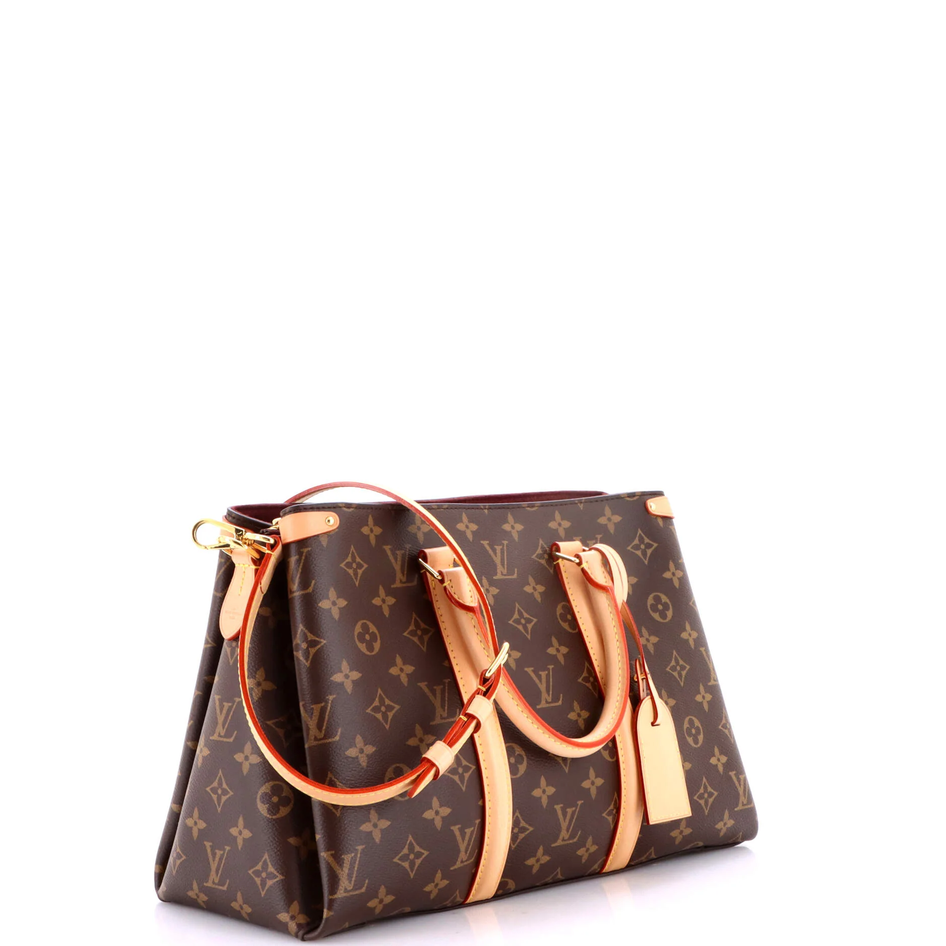Soufflot Tote Monogram Canvas with Leather MM - Image 2