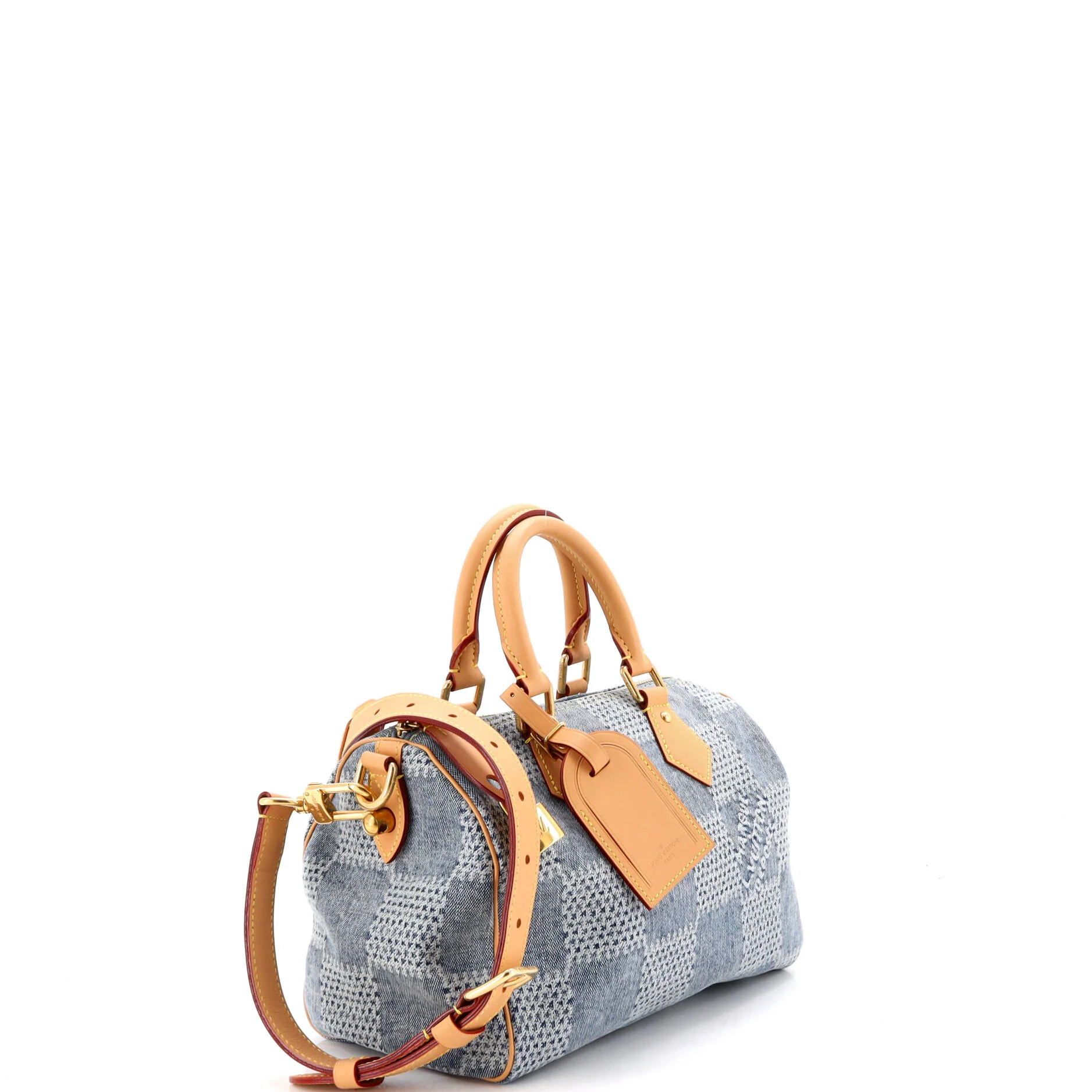 Speedy Bandouliere Bag 3D Damier Giant Denim 25 - Image 2