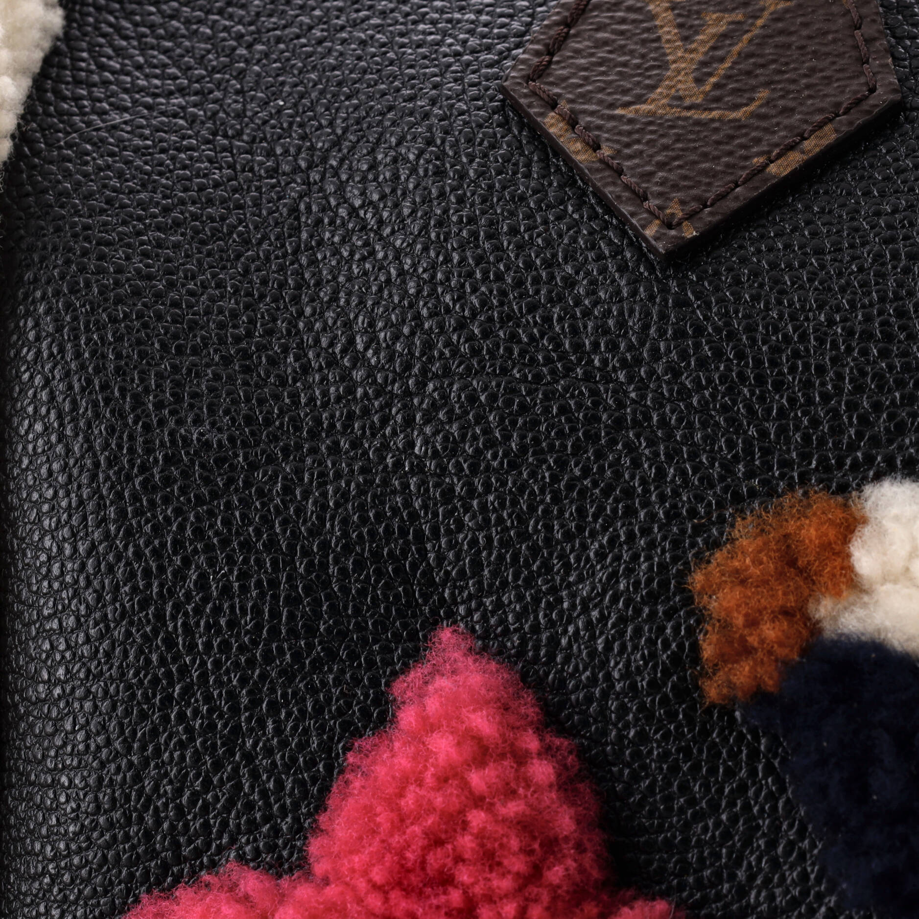 Speedy Bandouliere Bag Leather and Monogram Teddy Shearling 30 - Image 6