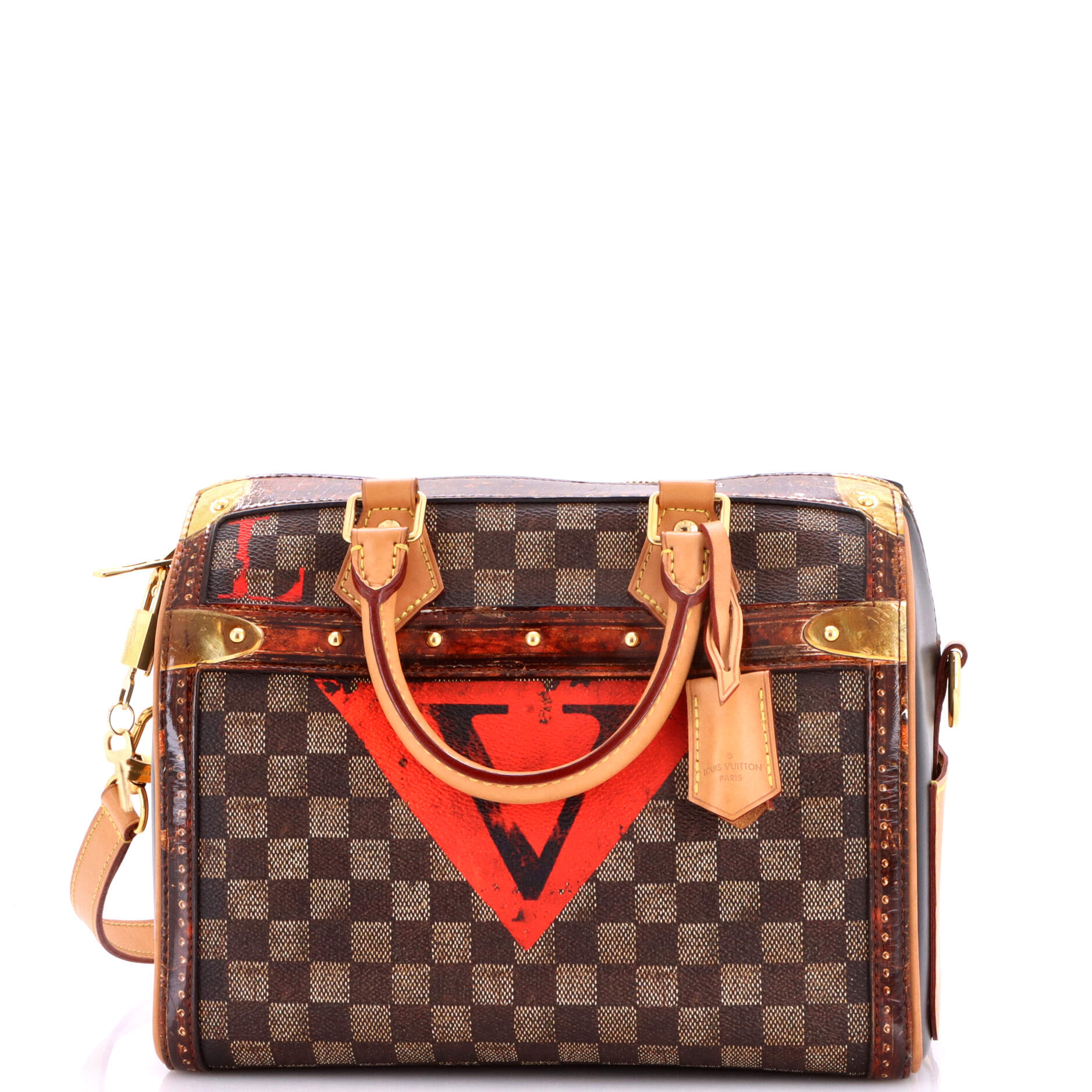 Speedy Bandouliere Bag Limited Edition Damier Time Trunk 25