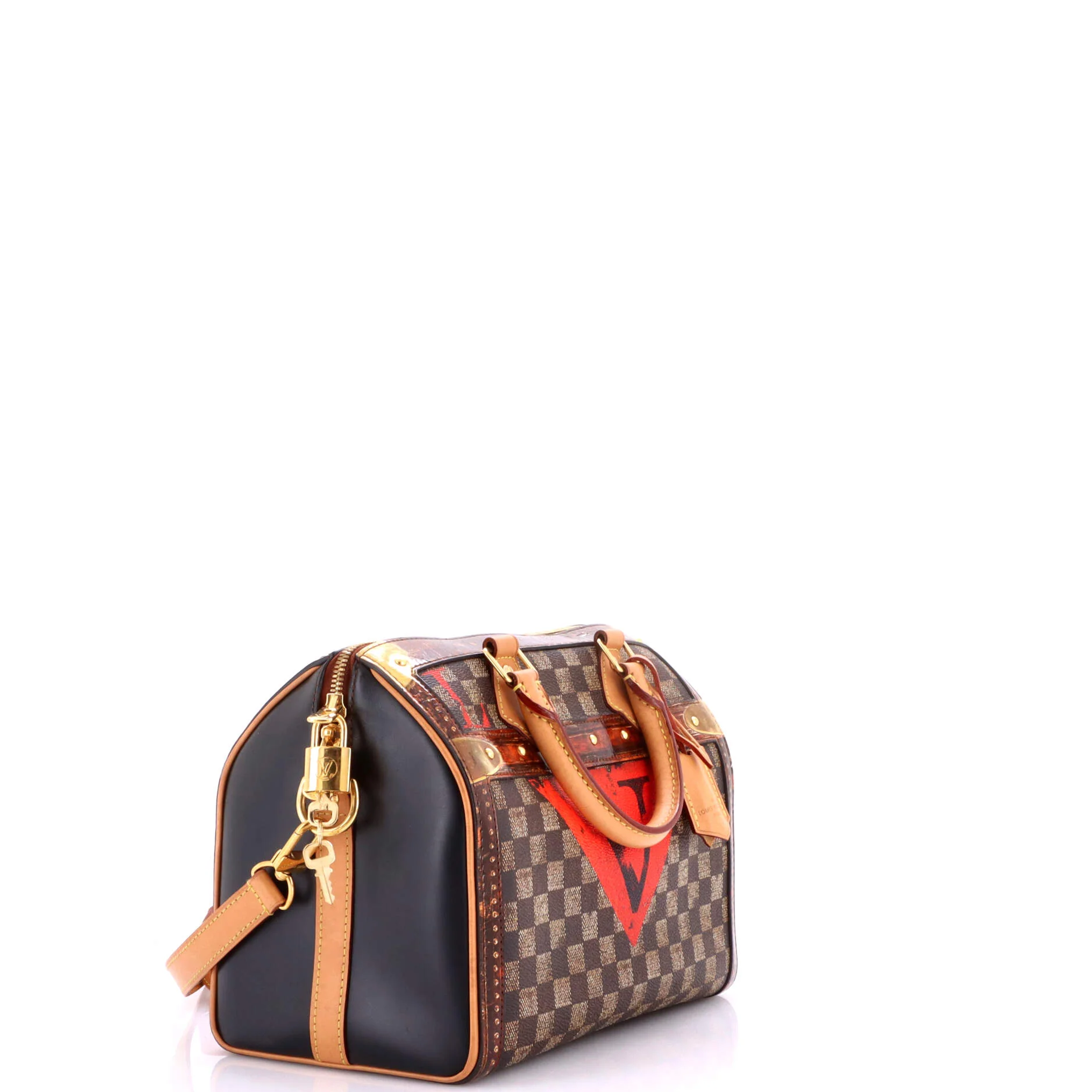 Speedy Bandouliere Bag Limited Edition Damier Time Trunk 25 - Image 2