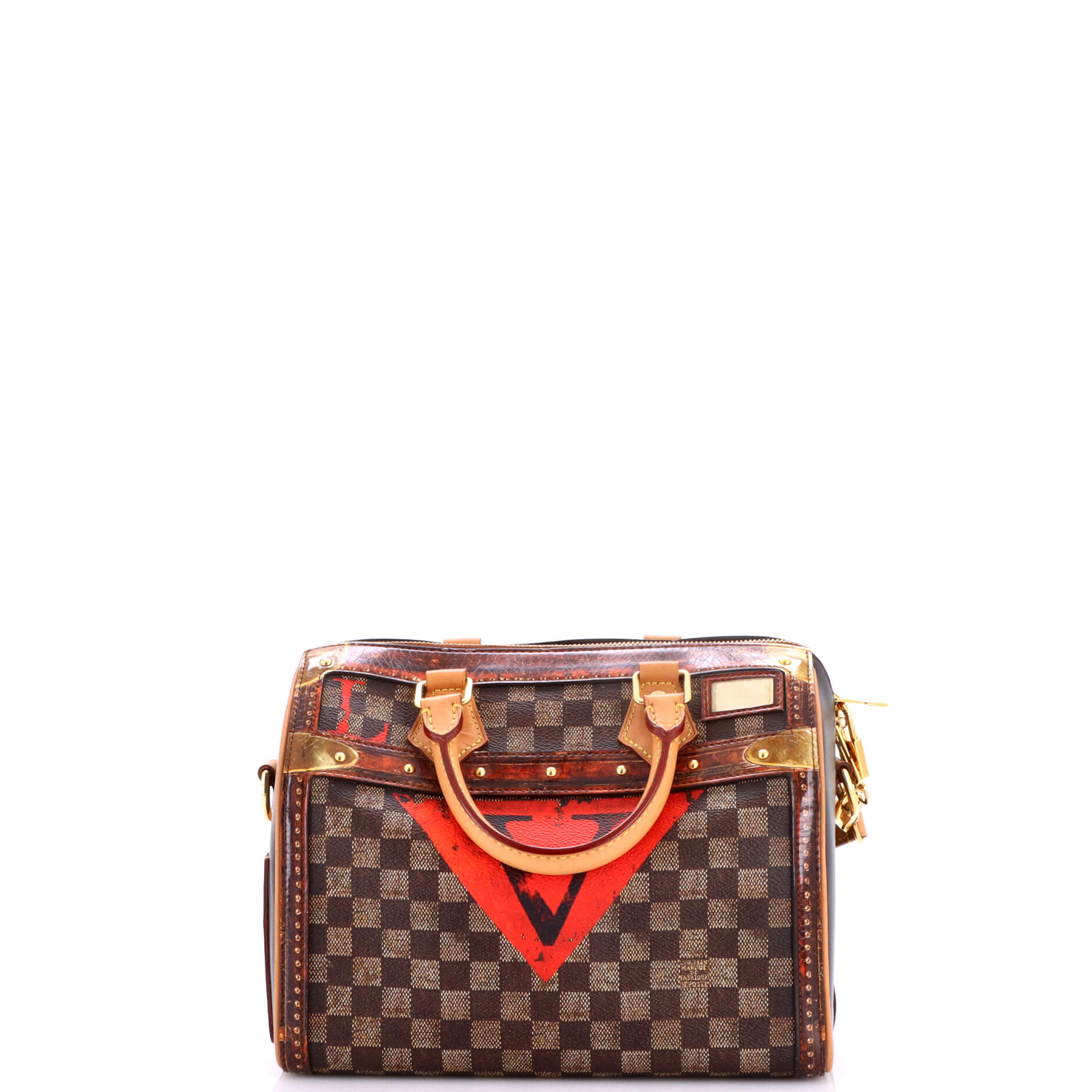 Speedy Bandouliere Bag Limited Edition Damier Time Trunk 25 - Image 3