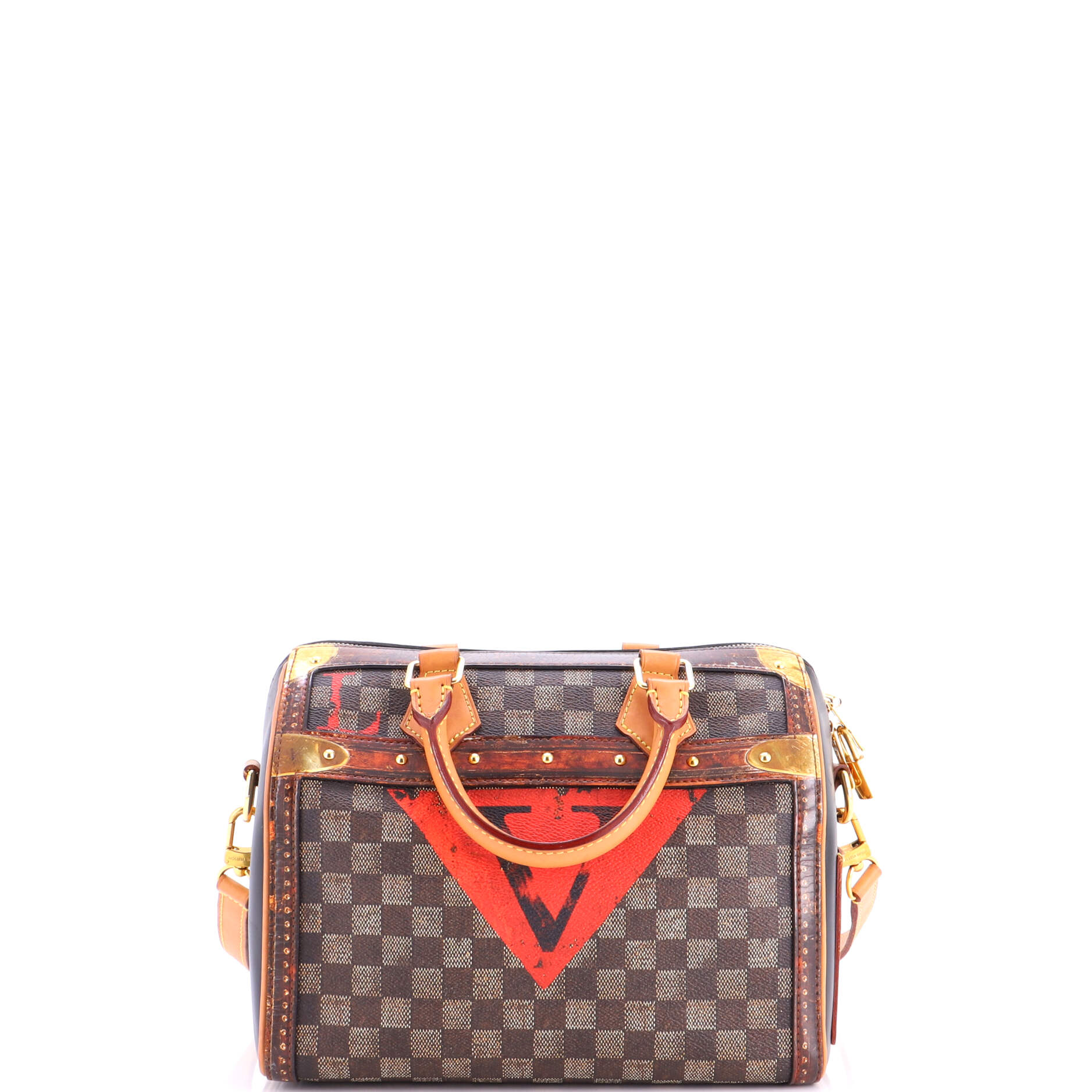 Speedy Bandouliere Bag Limited Edition Damier Time Trunk 25 - Image 3