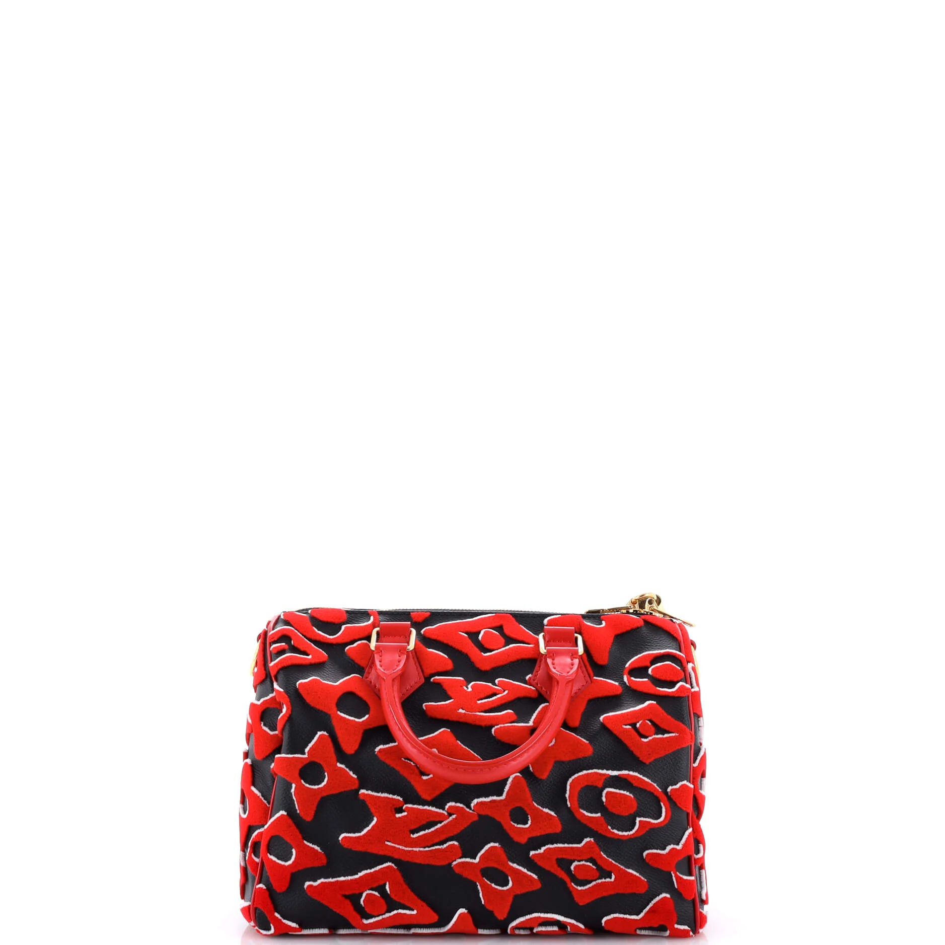 Speedy Bandouliere Bag Limited Edition Urs Fischer Tufted Monogram Canvas 25 - Image 3