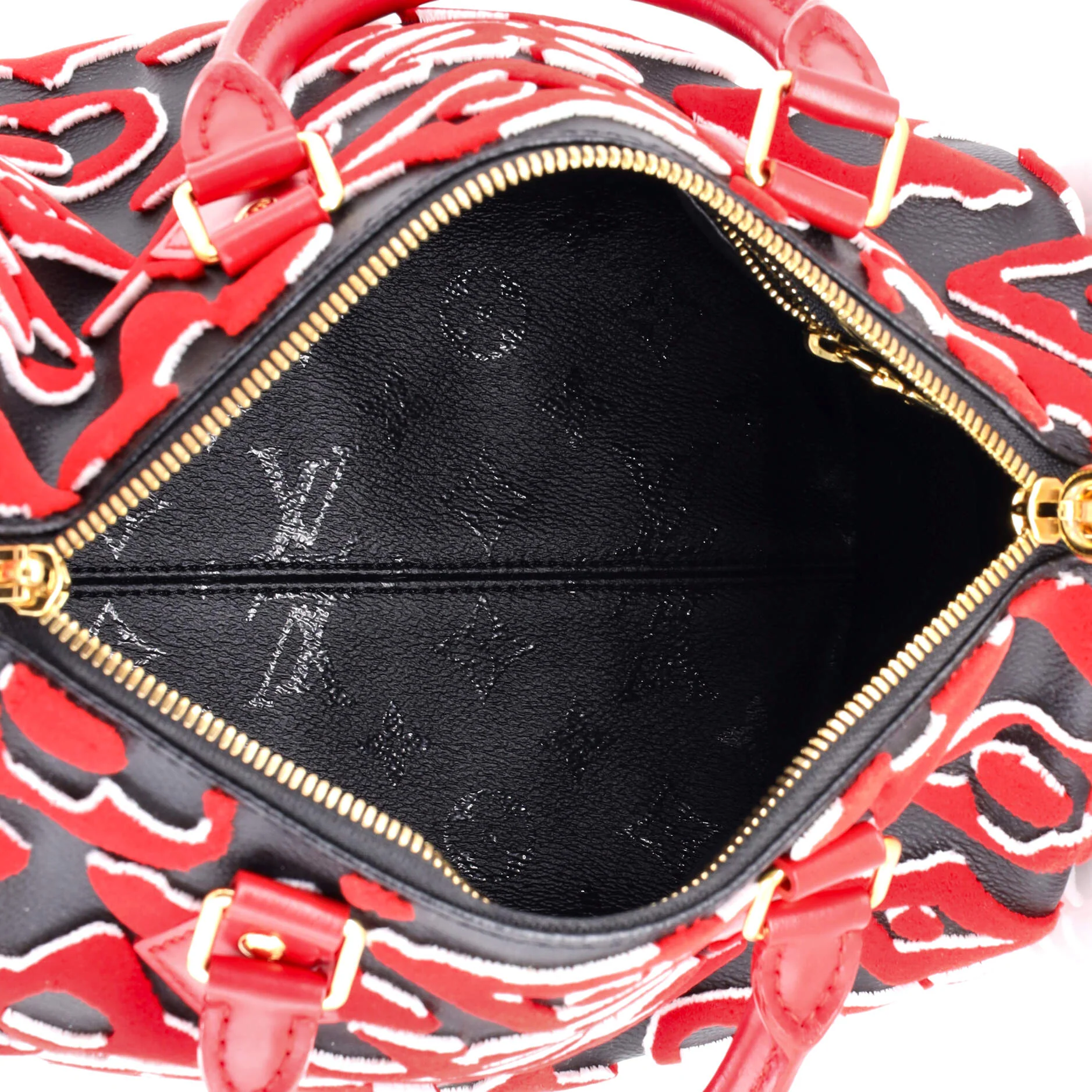 Speedy Bandouliere Bag Limited Edition Urs Fischer Tufted Monogram Canvas 25 - Image 5