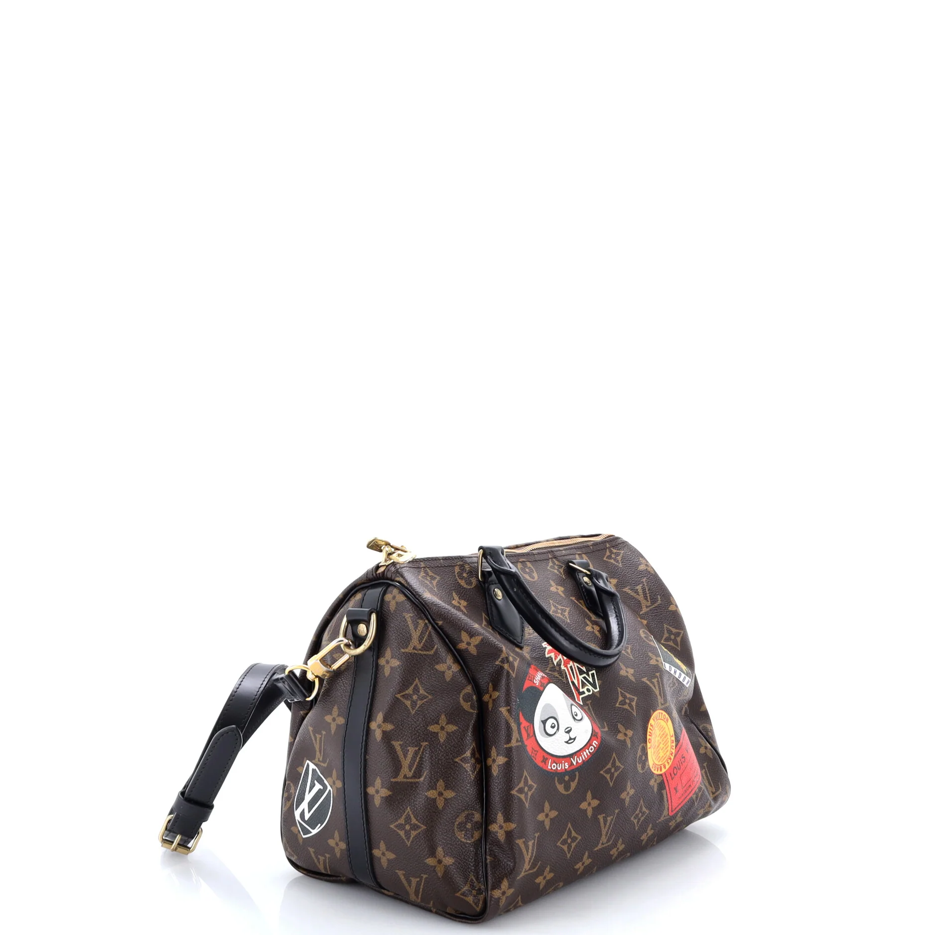 Speedy Bandouliere Bag Limited Edition World Tour Monogram Canvas 30 - Image 2