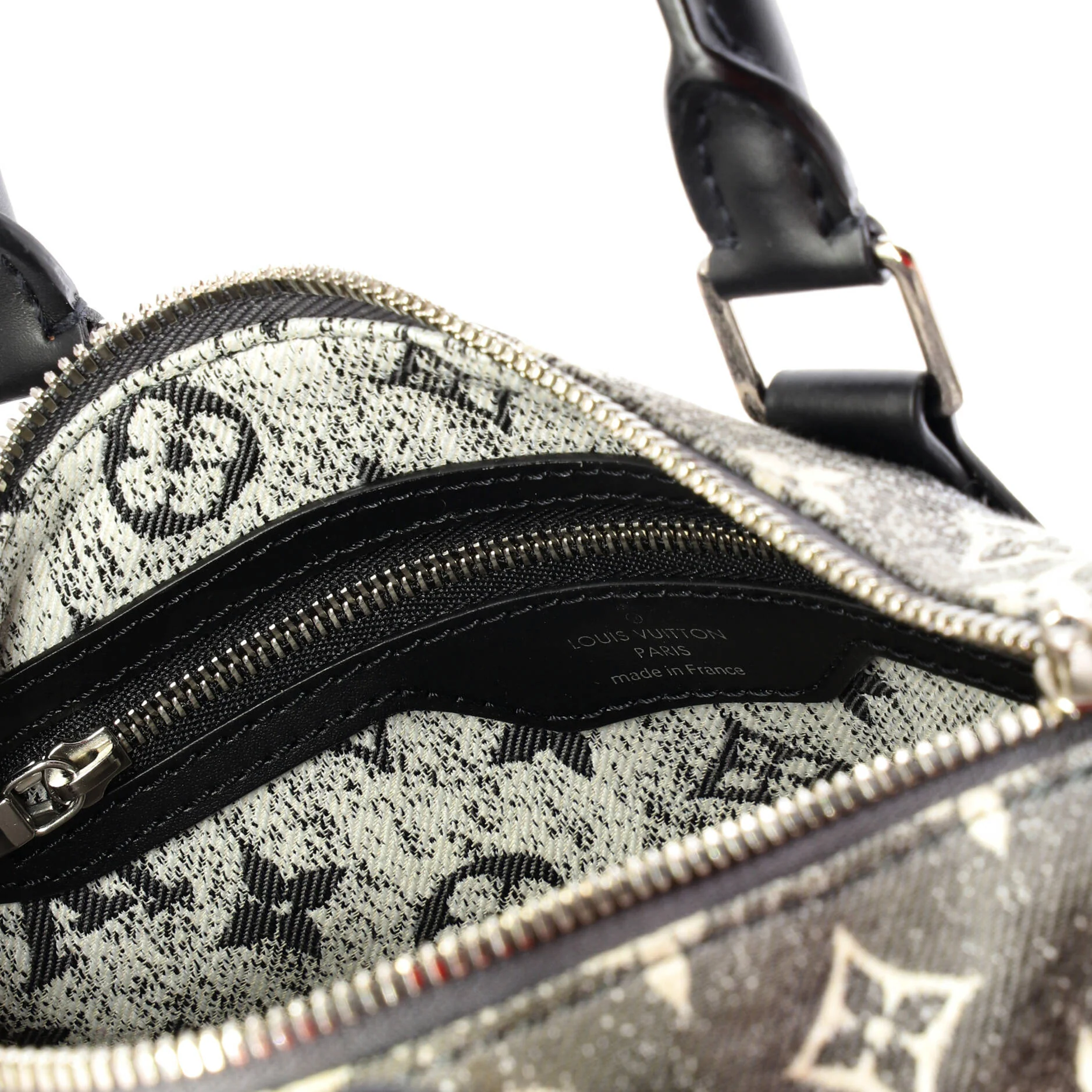 Speedy Bandouliere Bag Monogram Jacquard Denim 25 - Image 6