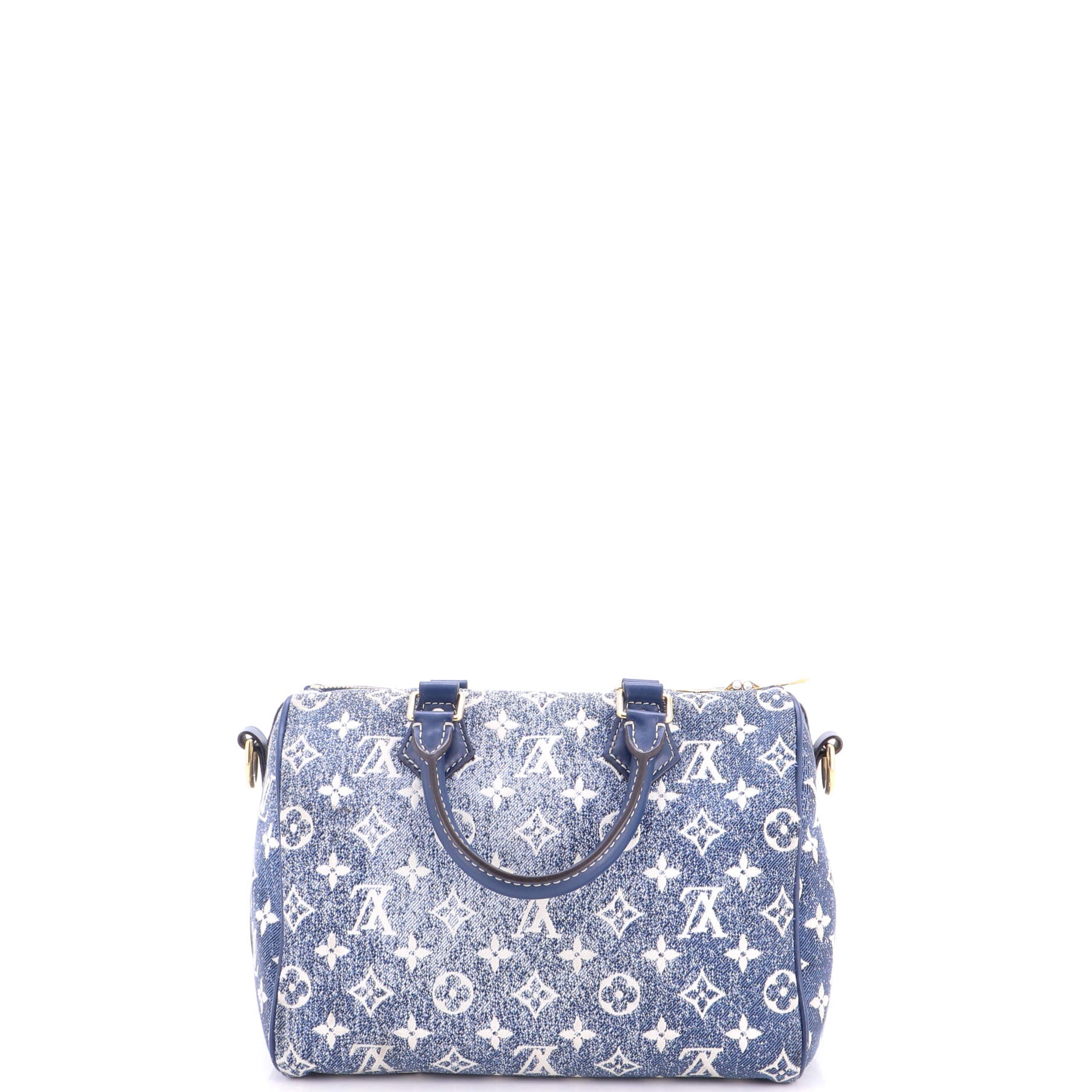 Speedy Bandouliere Bag Monogram Jacquard Denim 25 - Image 3